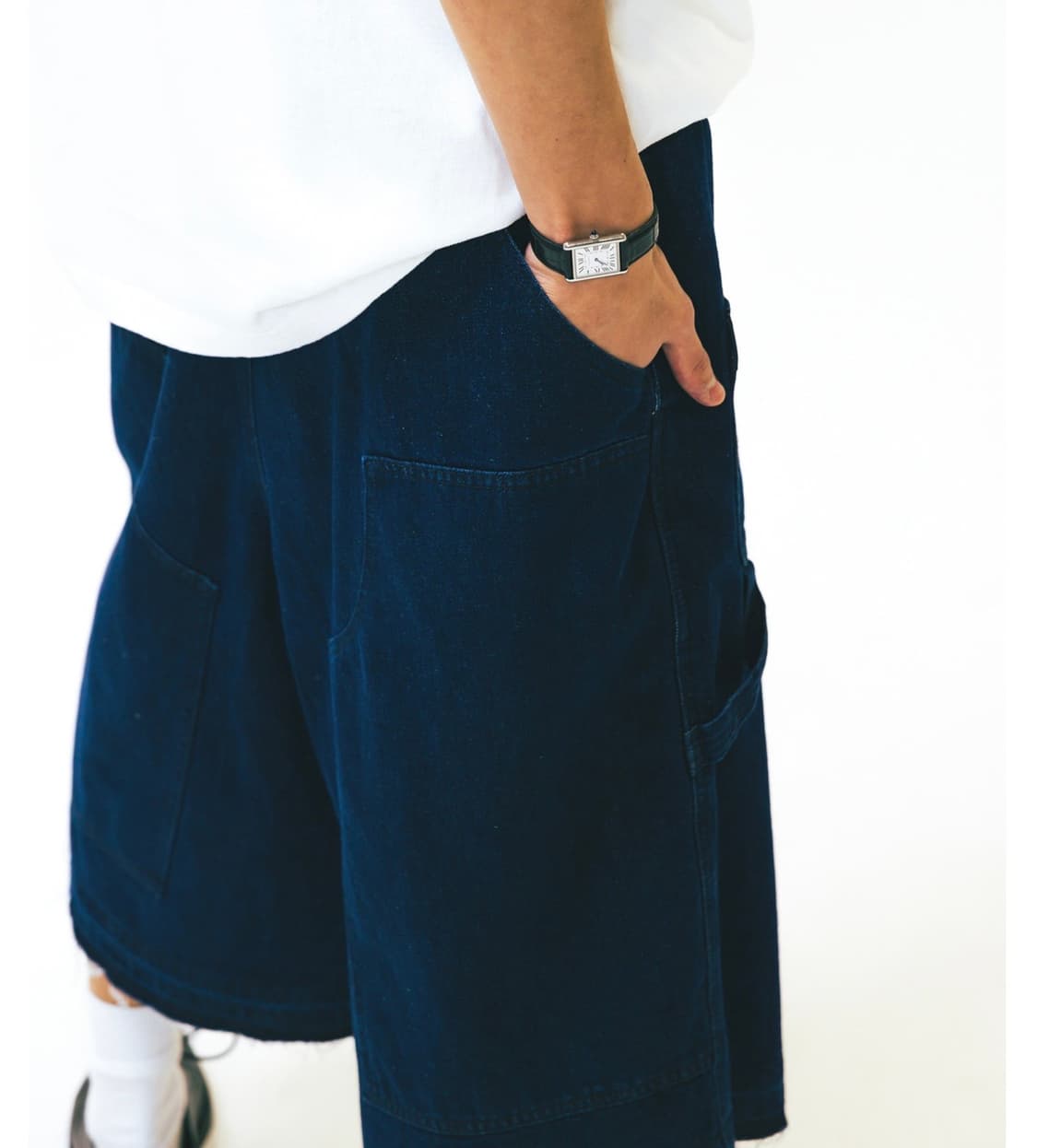 앵글런 벌룬 버뮤다 데님쇼츠 상품이미지4