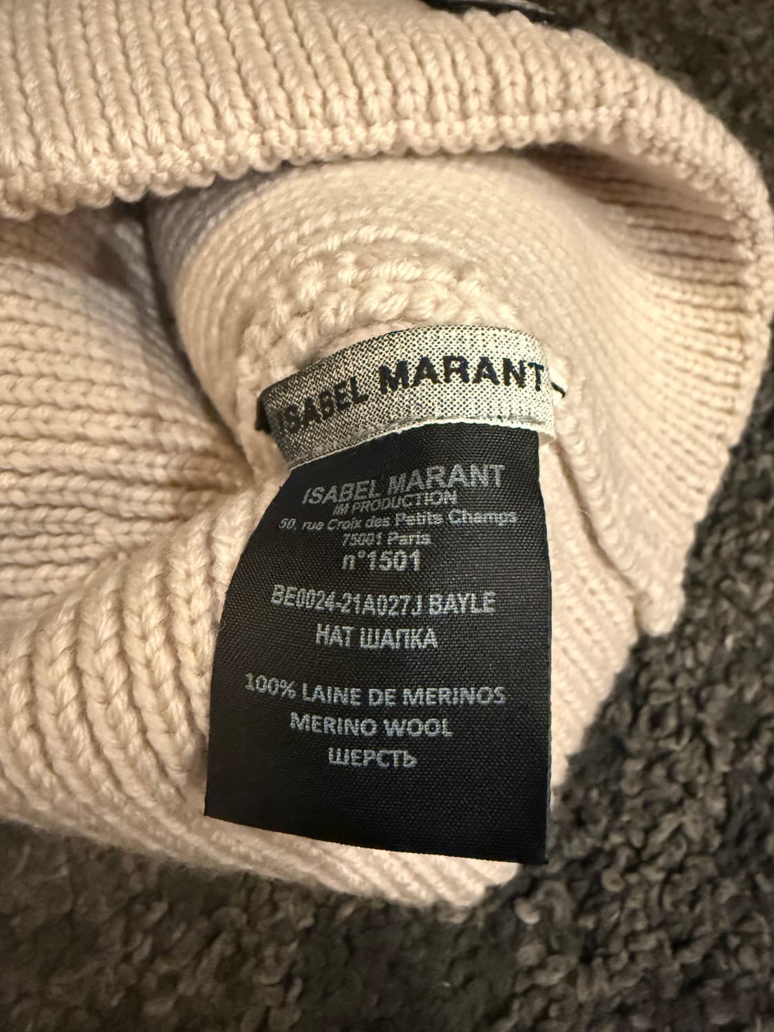 이자벨마랑 베일 로고 메리노 울 비니 상품이미지3