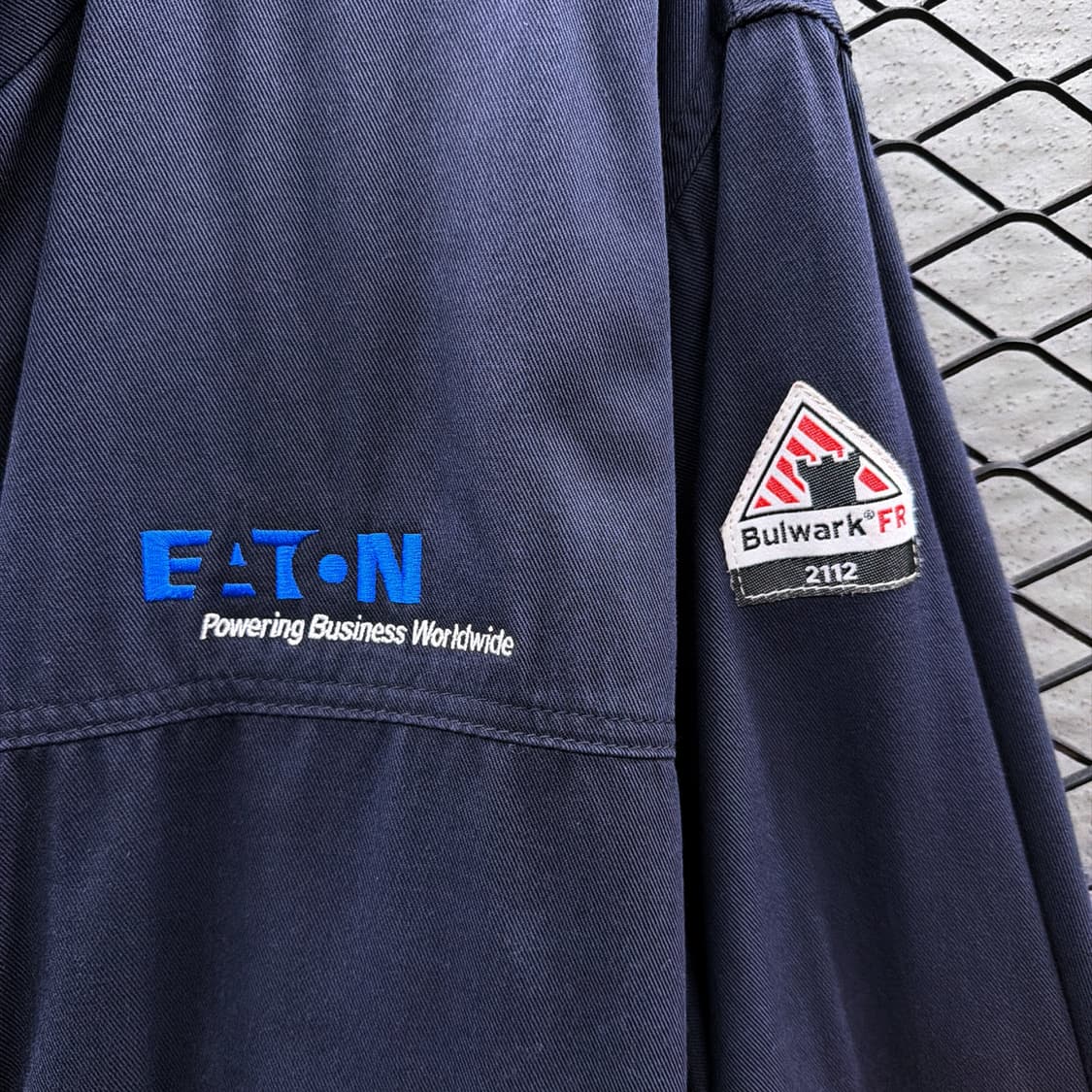 Bulwark 리얼워크 FR자켓 스냅버튼 암패치 디테일 네이비 상품이미지6