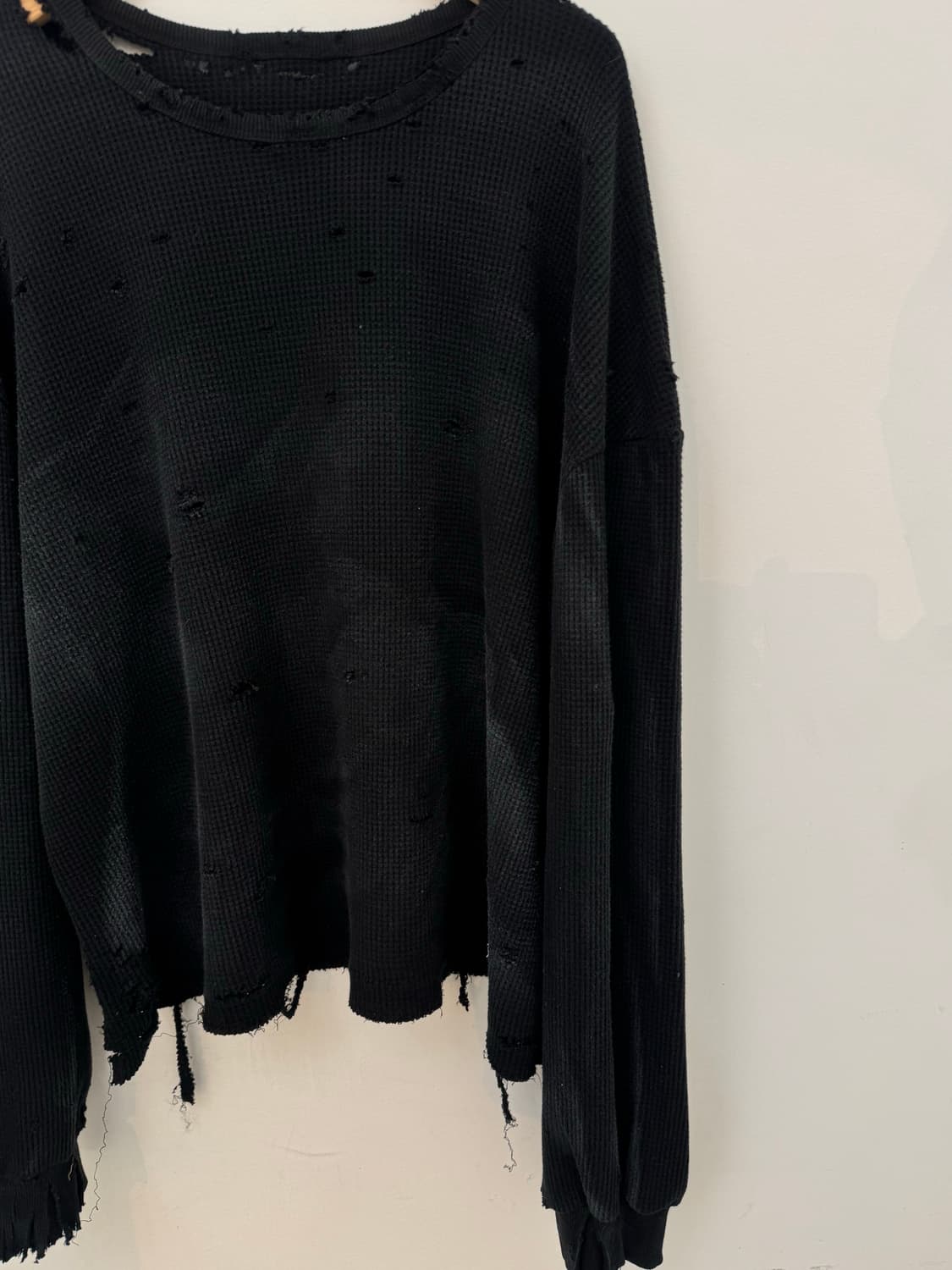 빈티지 와플 긴팔 상품이미지3