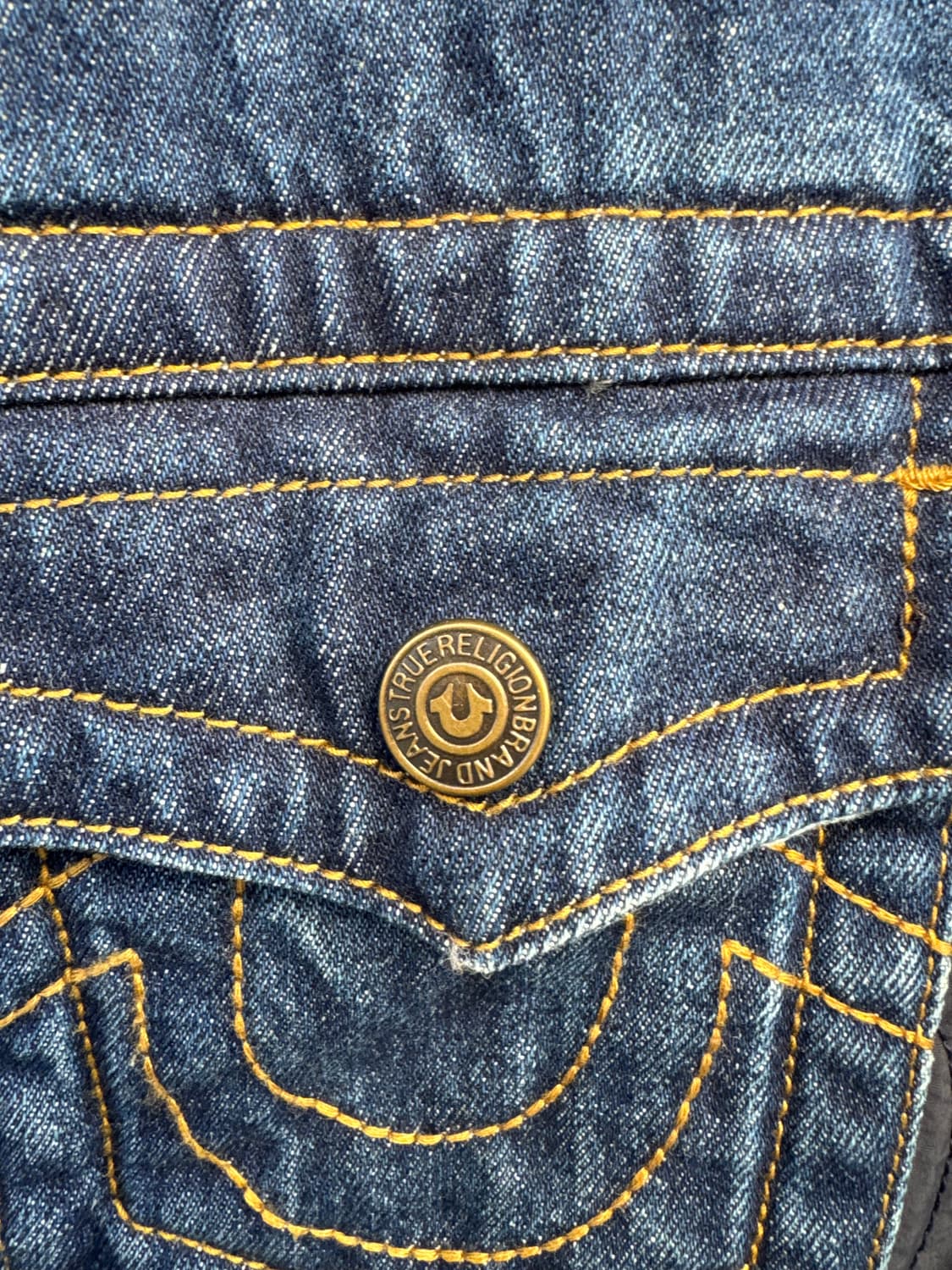 트루릴리전 데님 퀄팅 배색 청 자켓 M 상품이미지4