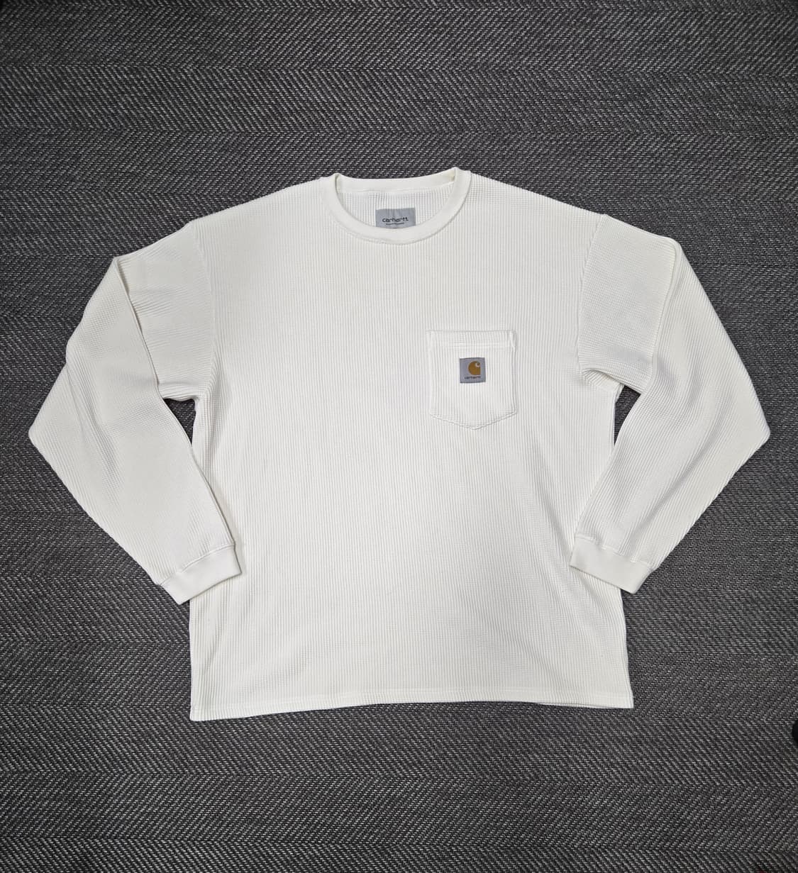 칼하트 포켓 와플 긴팔 티셔츠 면60%티셔츠 상품이미지1