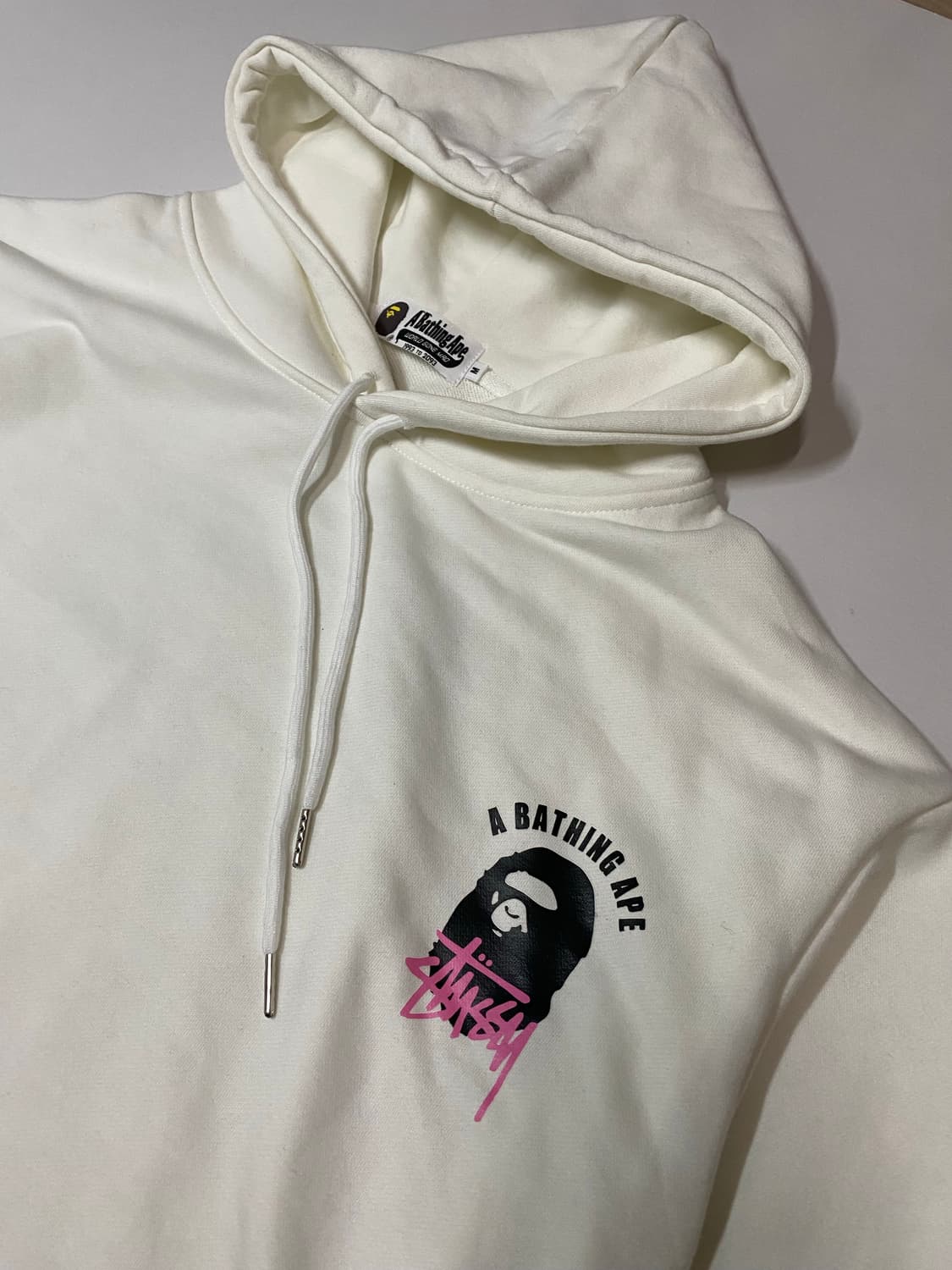 A BATHING APE X STUSSY 콜라보 후드티 M 상품이미지2