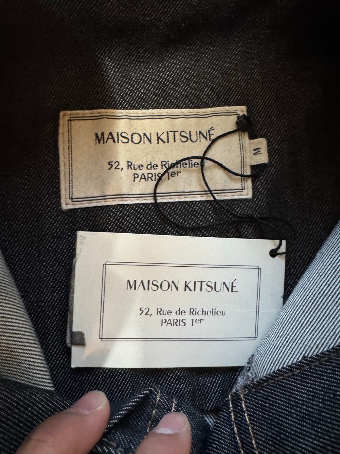메종키츠네(Masion Kitsune) 데님 자켓 새상품 M사이즈  상품이미지7