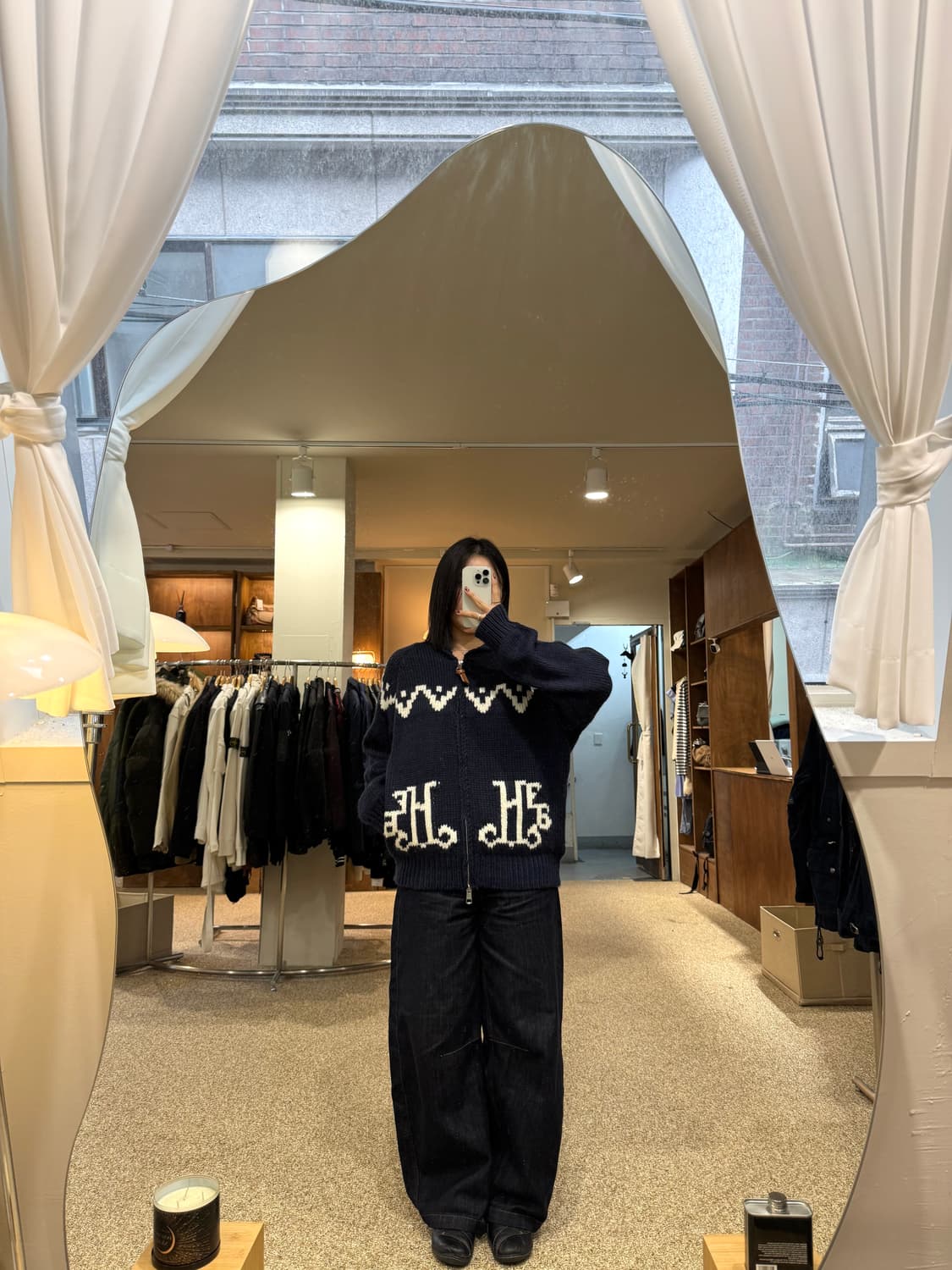 마리떼 프랑소와 저버 코위찬 니트집업 새상품 상품이미지2