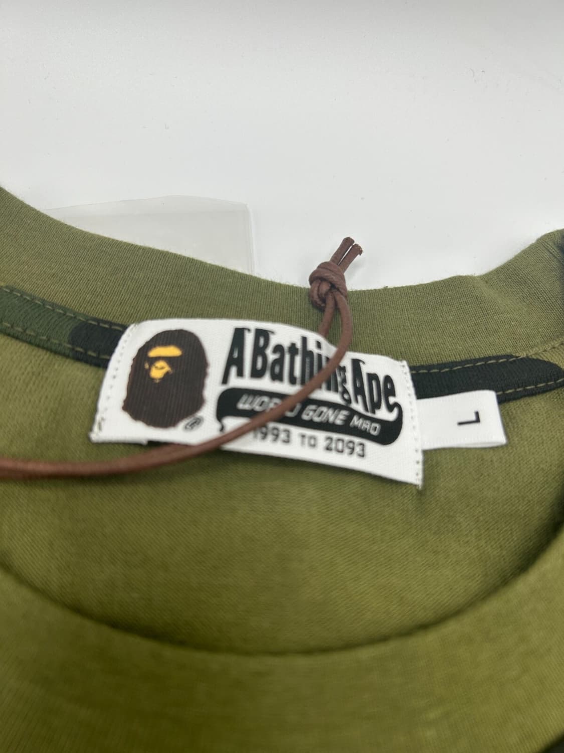 베이프 1st 카모 샤크 로고 롱슬리브 티셔츠 녹계 L 상품이미지3