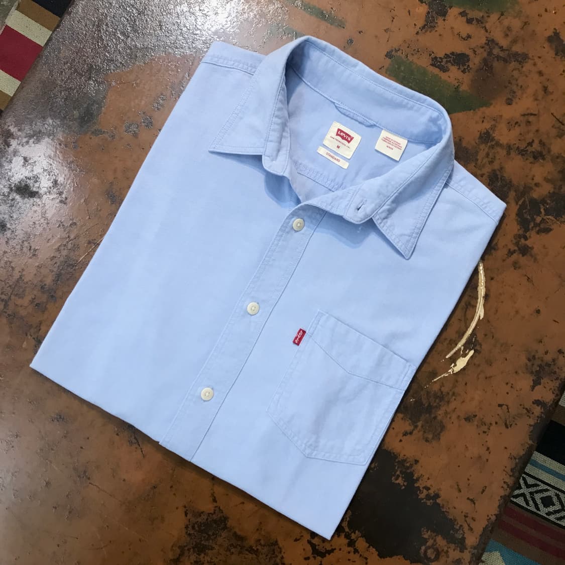 리바이스 원포켓 소라 옥스포드 셔츠 남성 102 105 여성 루즈핏 상품이미지1