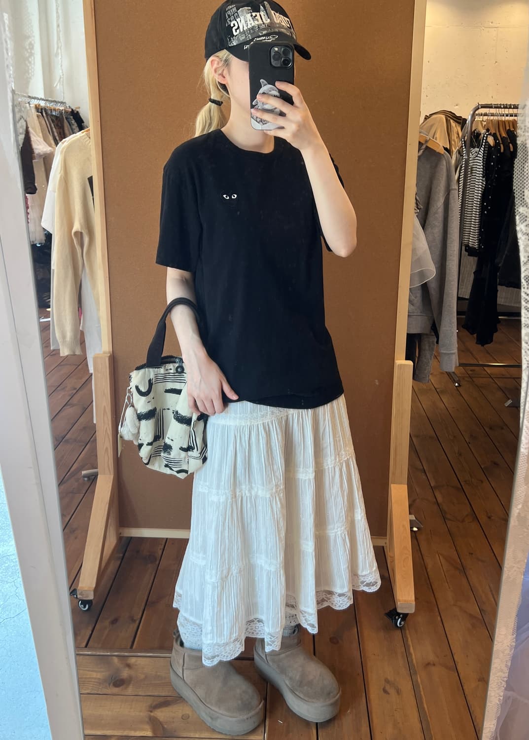 꼼데가르송 블랙 베이직 반팔  상품이미지5