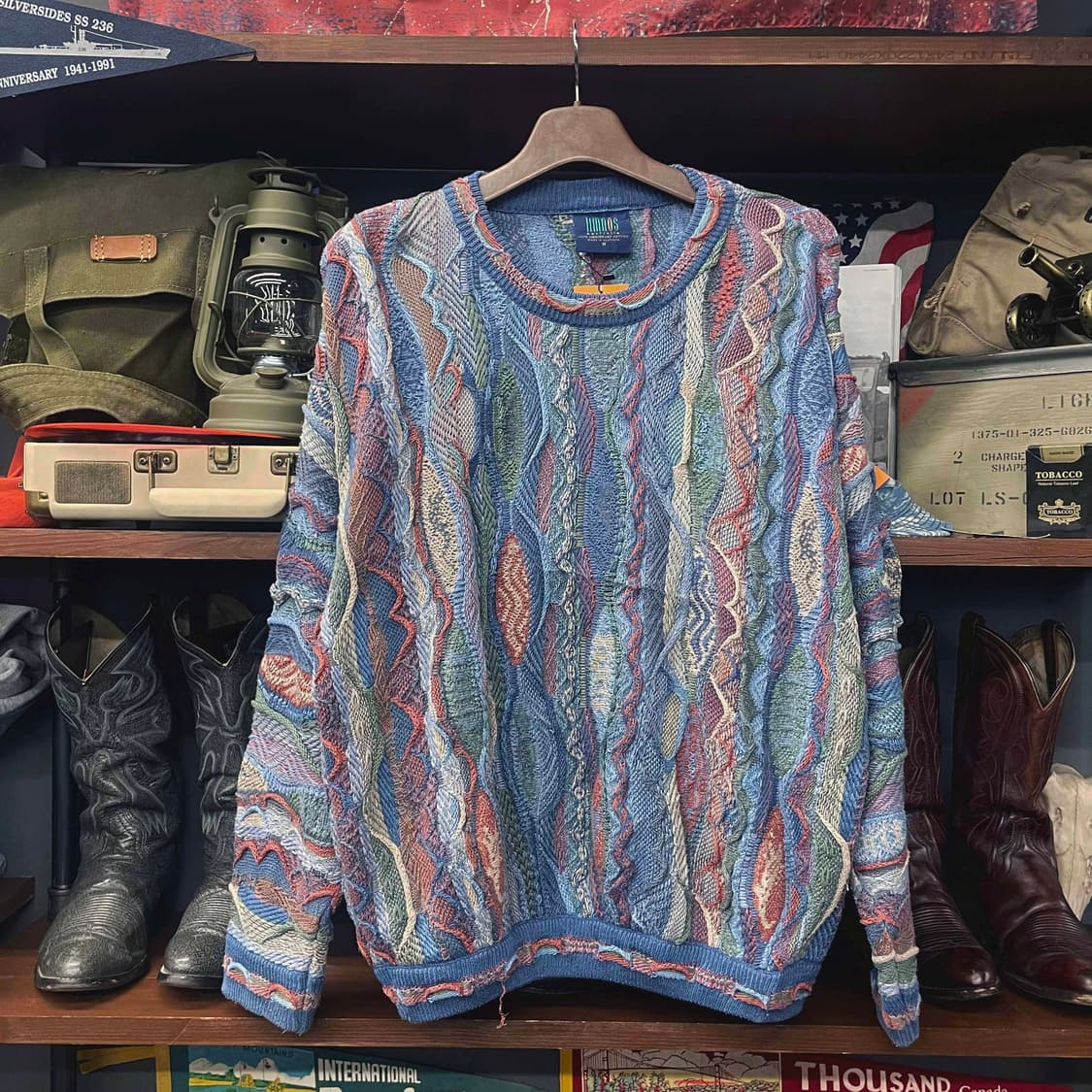 립노스 오스트레일리아 쿠지 스타일 3D 케이블 니트 스웨터 N499 상품이미지1