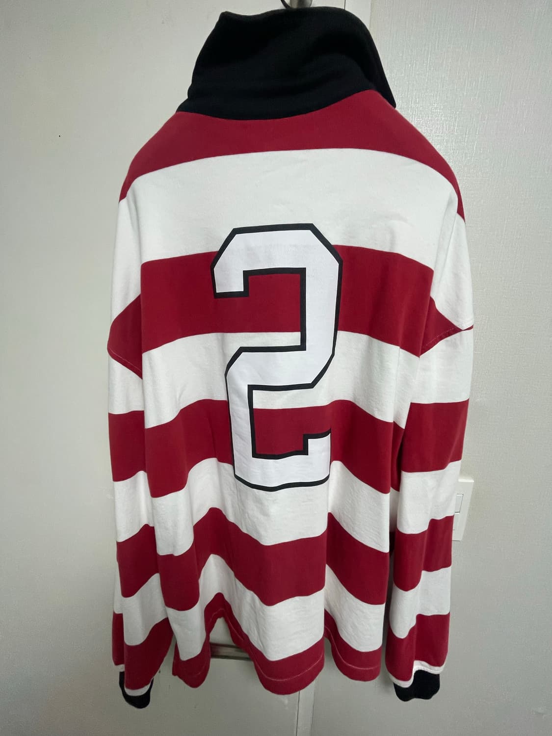 (2사이즈)프로젝트gr 브이넥 폴로 셔츠 레드 상품이미지5