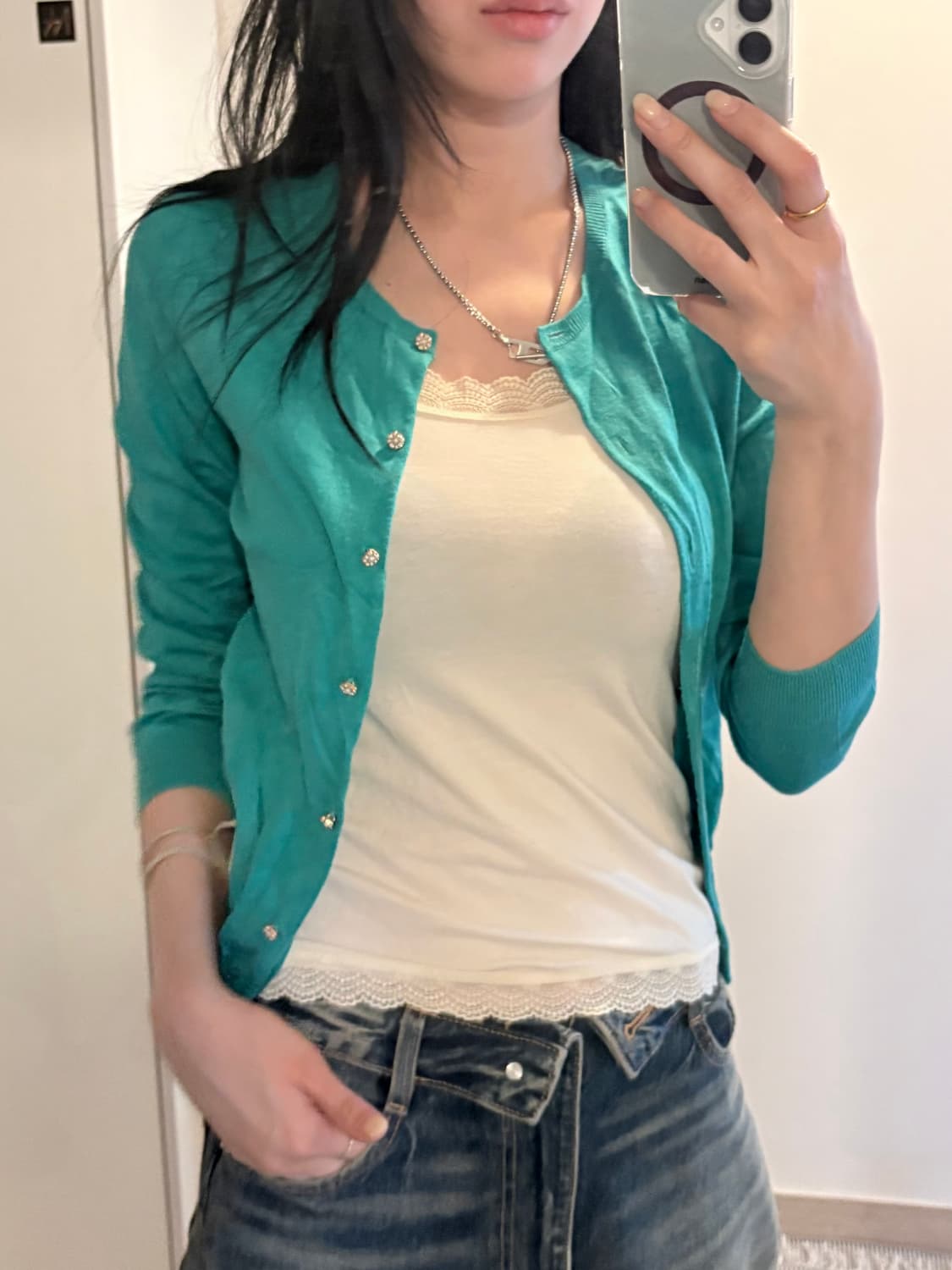 japan vintage cardigan+sleeve set 상품이미지3