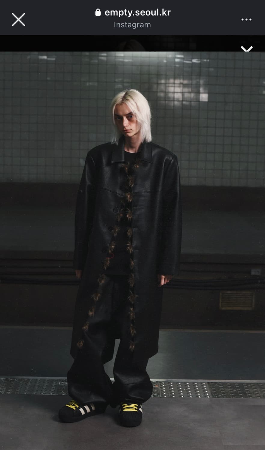 하유스네버다이즈 커팅 볼 롱 코트 상품이미지2