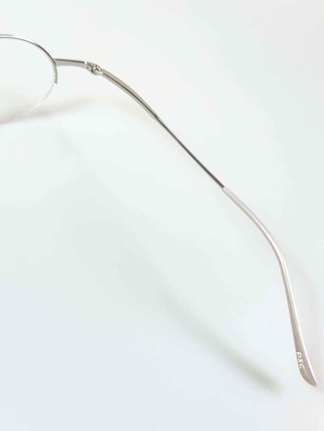 P.S.C FASHION 실버 오벌 반무테 메탈 빈티지 안경 상품이미지7