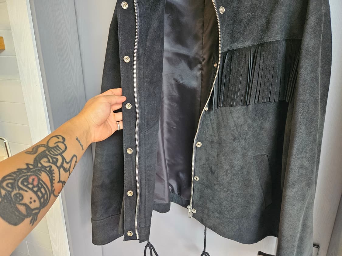 MEOW BY MINA 스웨이드 레더 프린지  웨스턴 자켓 상품이미지6