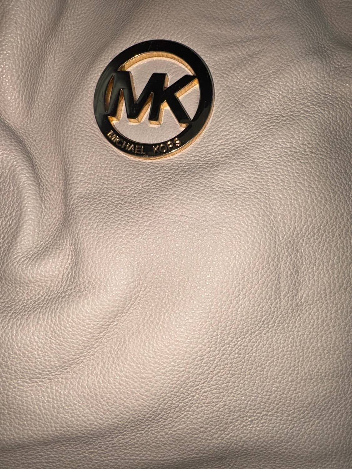 오네갸루 마이클 코어스 가죽 숄더백 MK (화이트, 골드) 상품이미지2