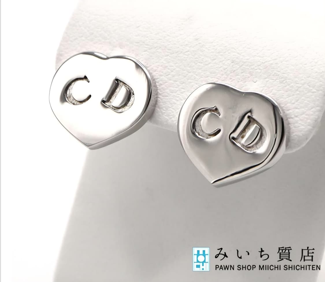 빈티지 디올 실버 하트 CD 귀걸이 상품이미지1