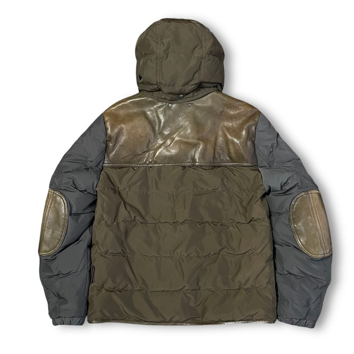 COACH 브라운 레더포인트 덕다운 후드 패딩 점퍼 S 상품이미지2