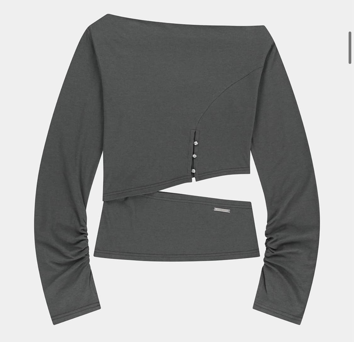 에트오소메 cut out open long sleeve dark grey 상품이미지3