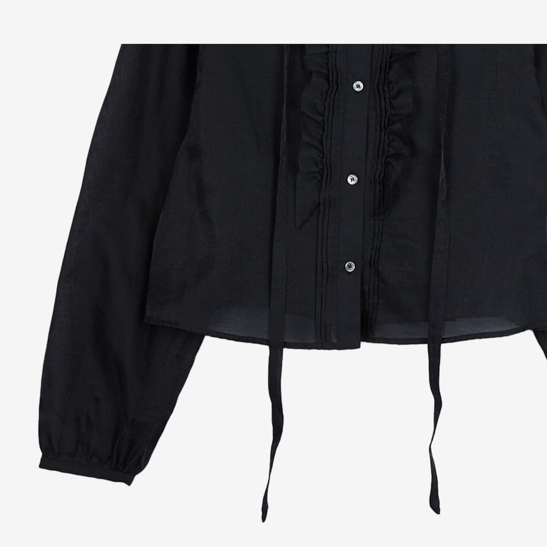 스탠드얼론 타이 넥 프릴 블라우스 상품이미지4