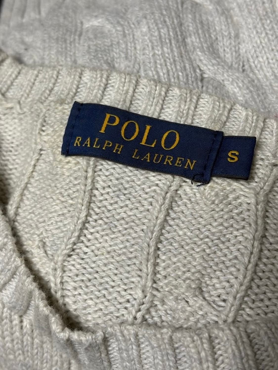 S 폴로랄프로렌 그레이 케이블 니트 상품이미지4