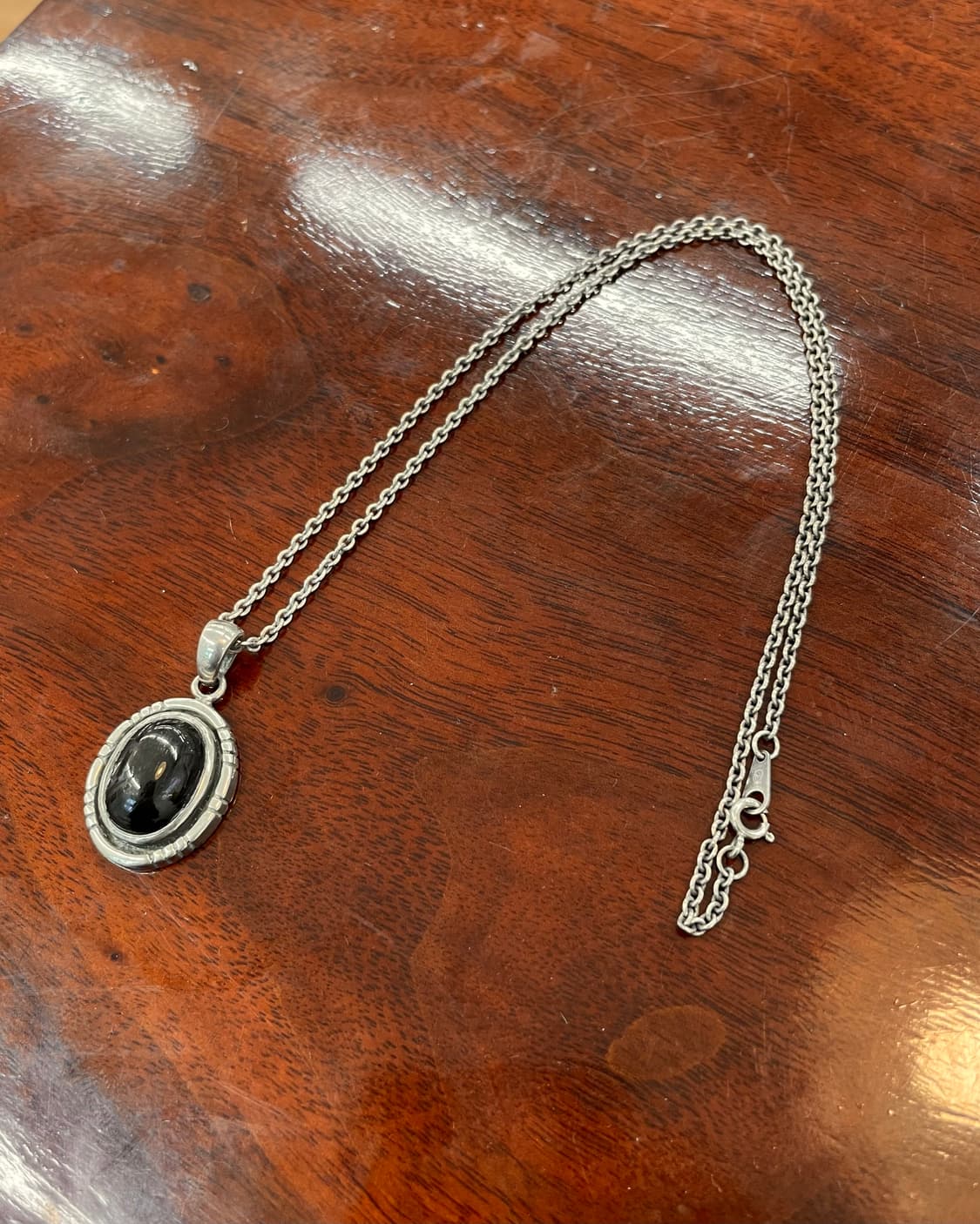 빈티지 925 실버 오닉스 목걸이 상품이미지2