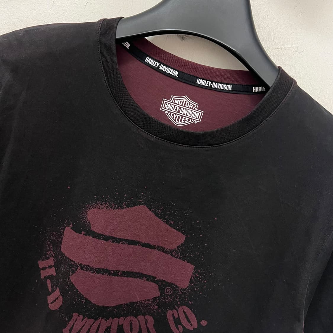 할리데이비슨 투톤 로고 반팔티 L 상품이미지3