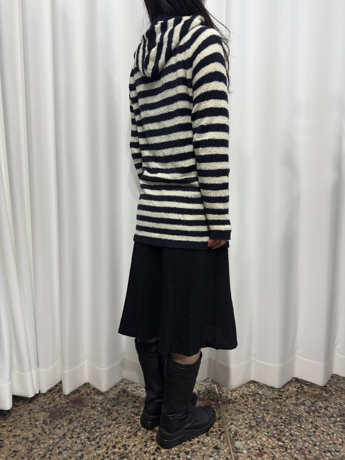 peanuts snoopy stripe fleece hood zipup 상품이미지4