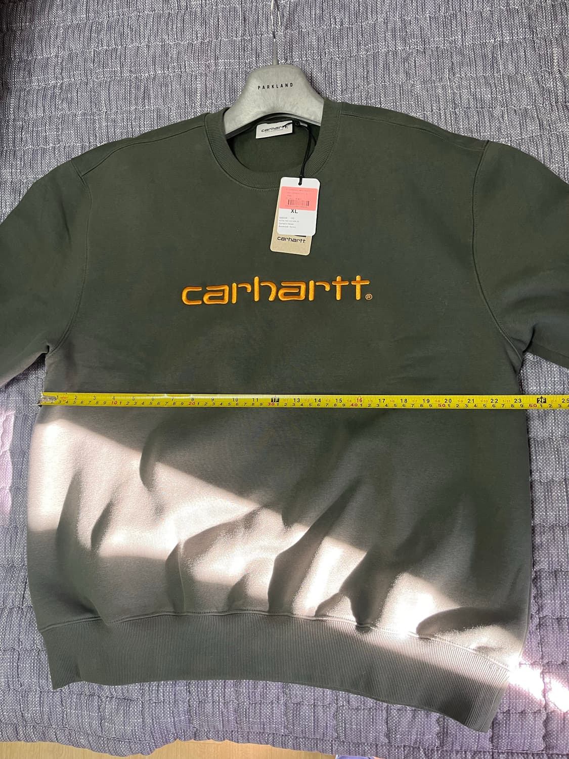 칼하트 wip 기모 맨투맨 카키 XL (새상품) 상품이미지5