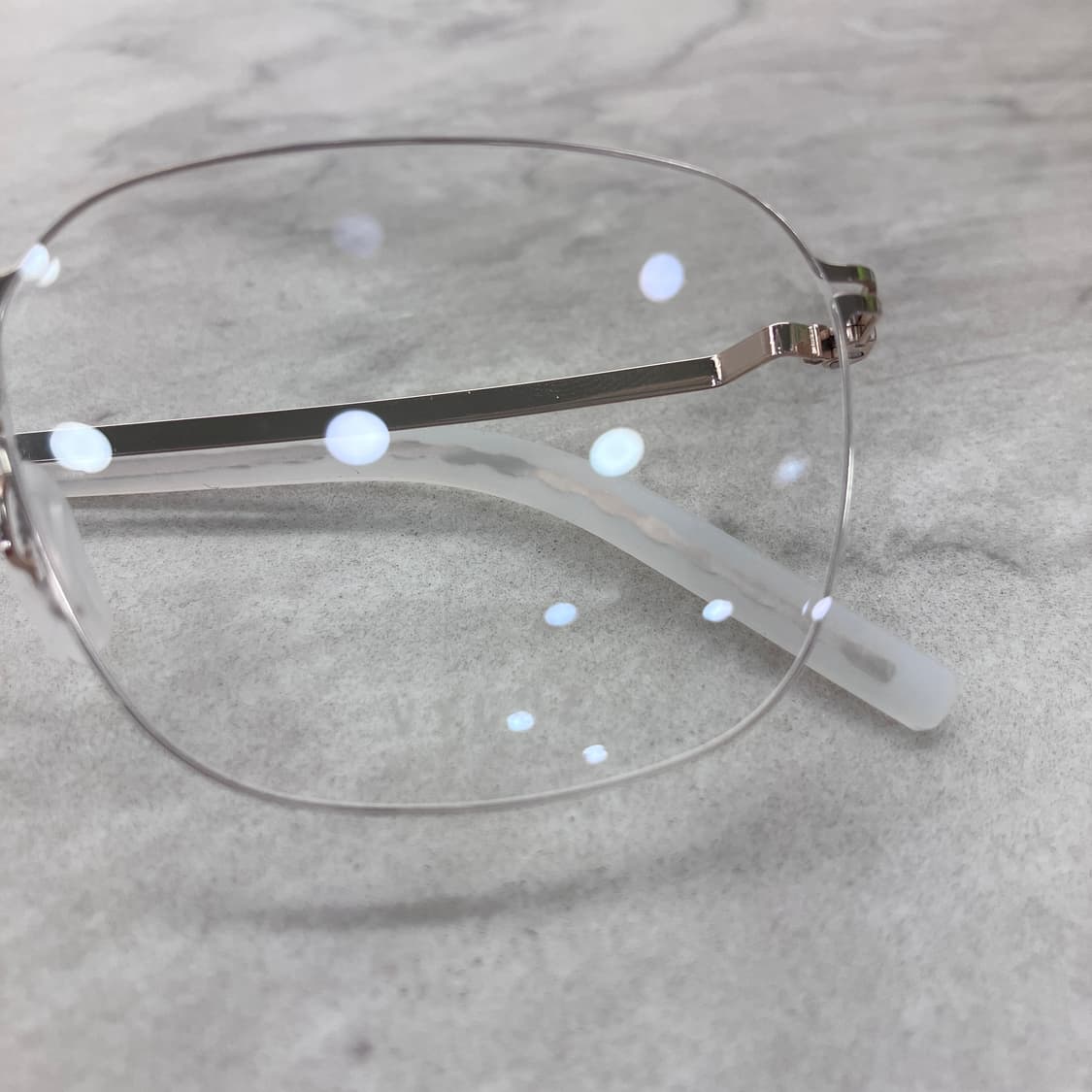 B96 바이코즈 VYCOZ 스노우 골드 스퀘어 역산각 메탈테 안경 상품이미지8