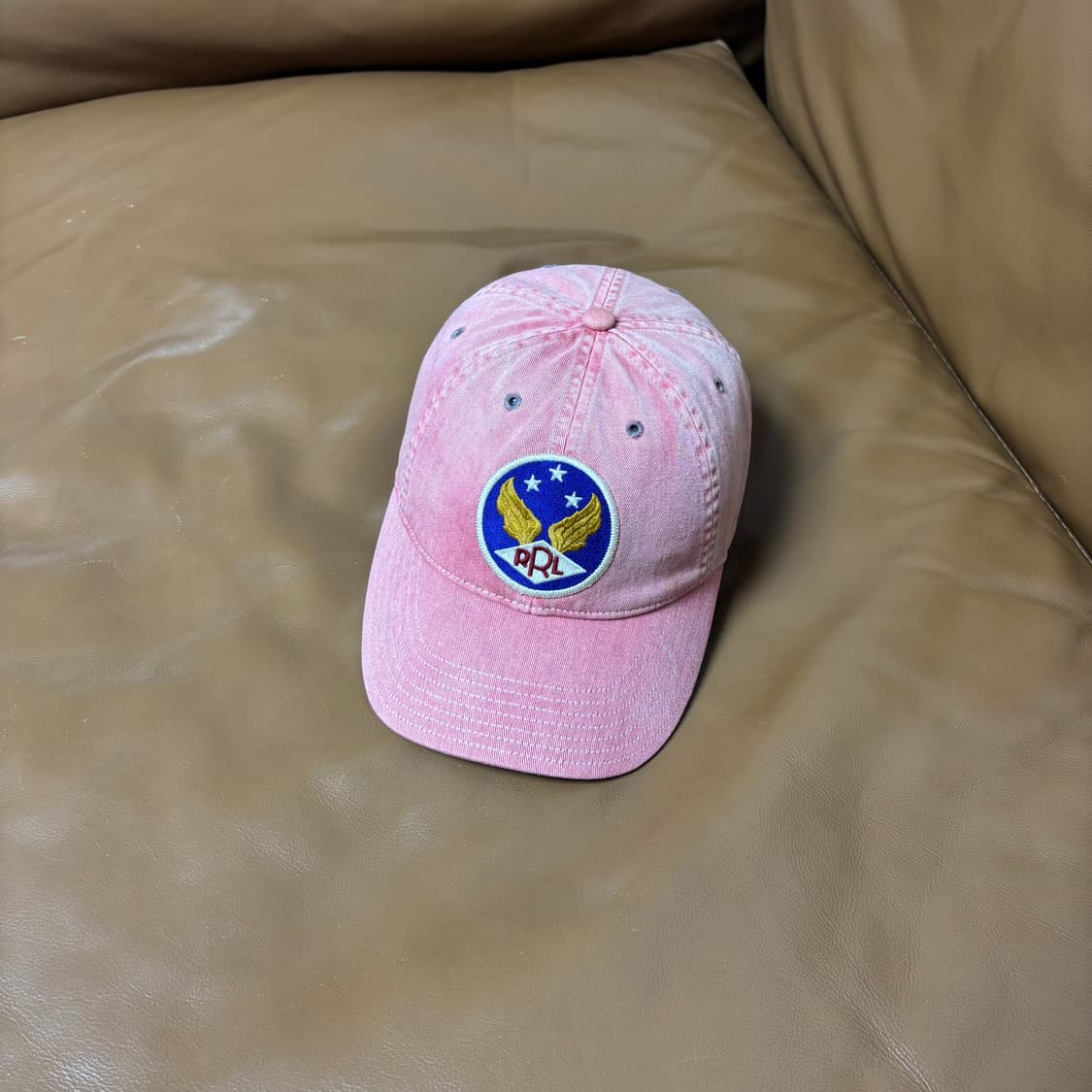 RRL 더블알엘 랄프로렌 폴로 6패널 볼캡 모자 워시드 레드 상품이미지1