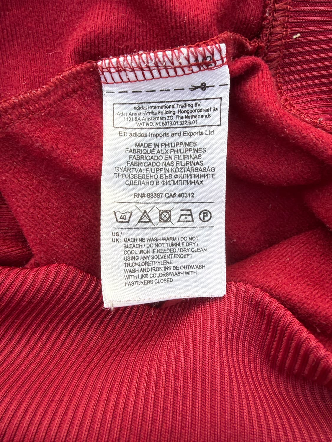 Adidas 아디다스 파이어버드 버건디 져지 상품이미지4