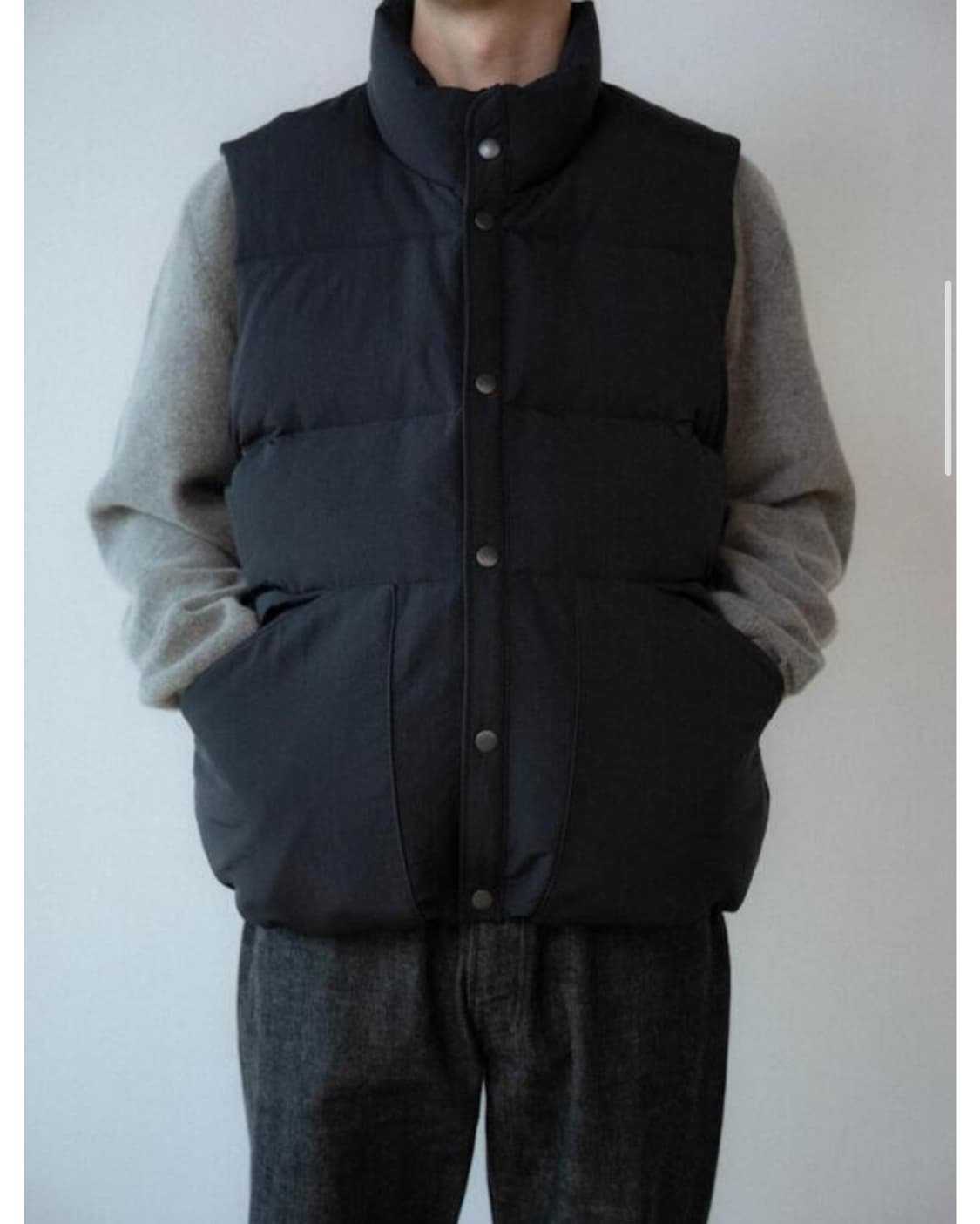 [1] 우드비 x 아워셀브스 덕다운 베스트 블랙 / 아워셀브즈 패딩 조끼 상품이미지8