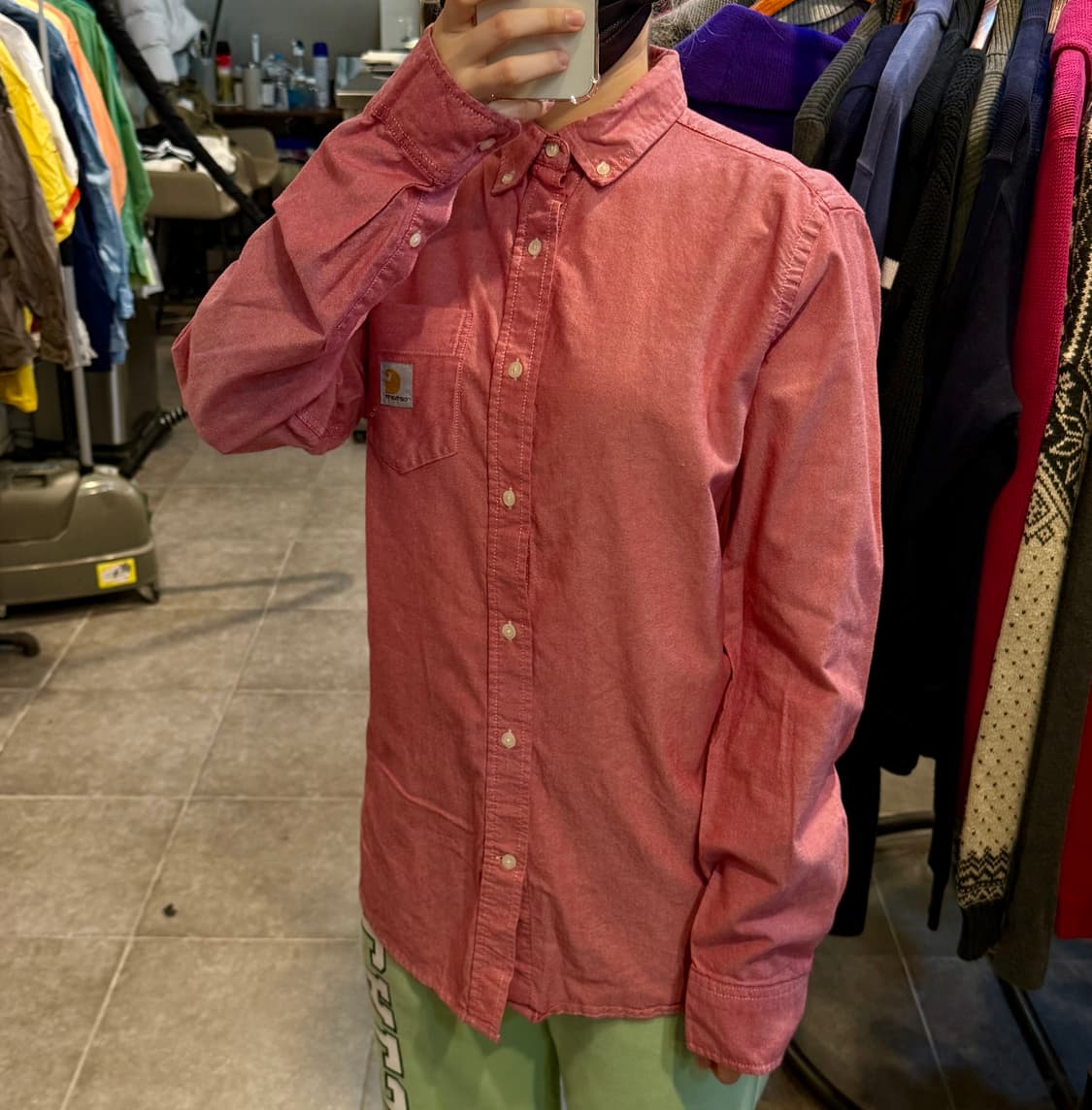 [NO.9] 칼하트 레드 긴팔셔츠 상품이미지4