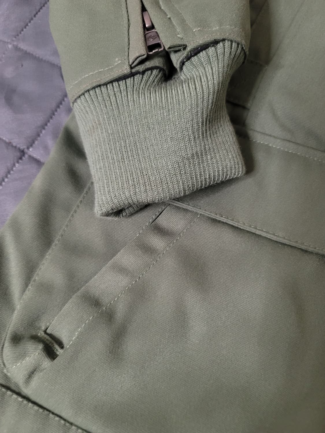 여성 할리데이비슨 카키색 자켓 L 야상 라이딩 라이더 바이크 바이커 상품이미지3