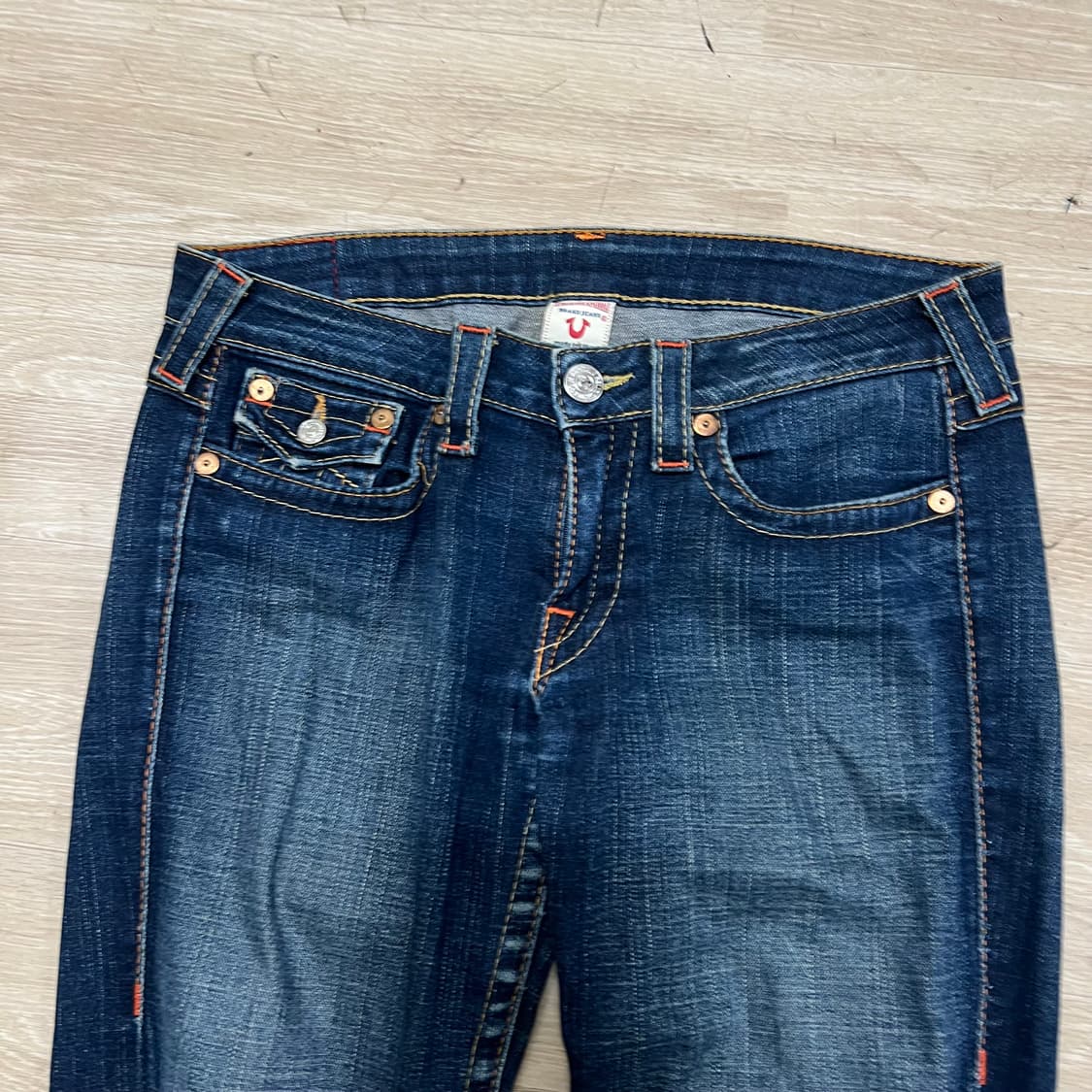 트루릴리전 여성 워싱 스티치 빌리진 부츠컷 데님 청바지 [진청] 30 상품이미지2