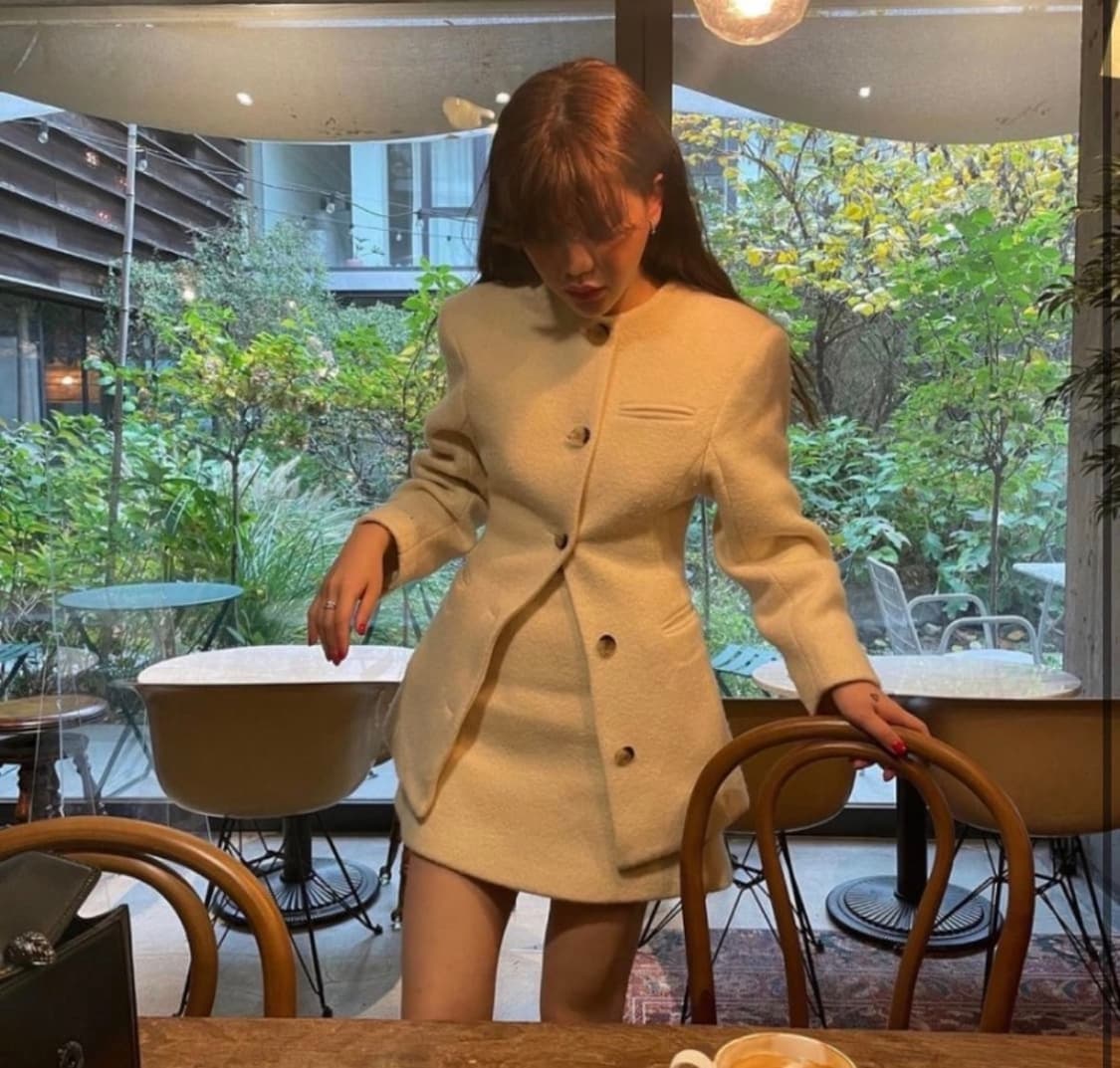 프레클 노카라 알파카 셋업 아이보리 상품이미지1