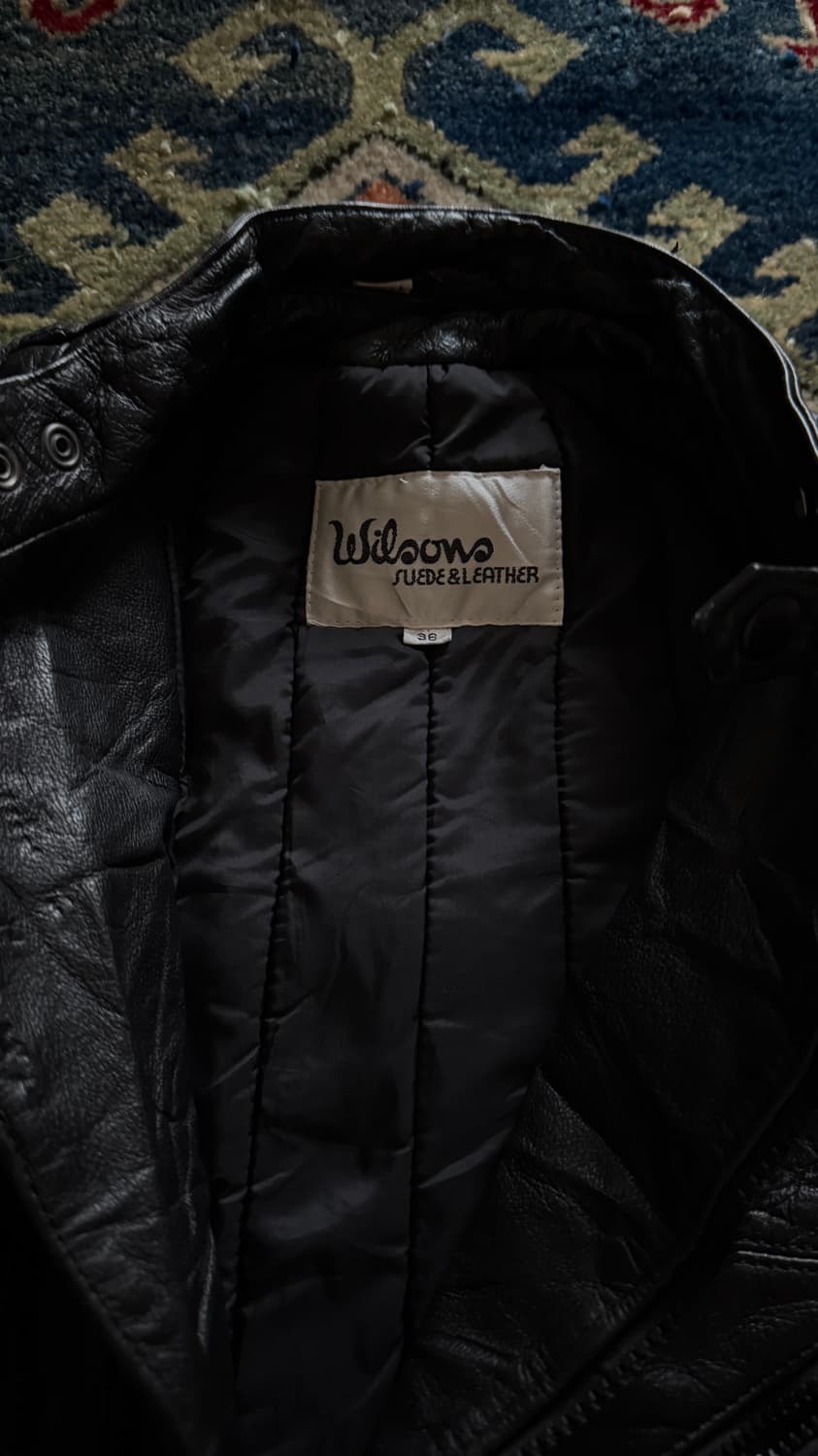 90s Wilsons Padded Motorcycle 레더 자켓 상품이미지9