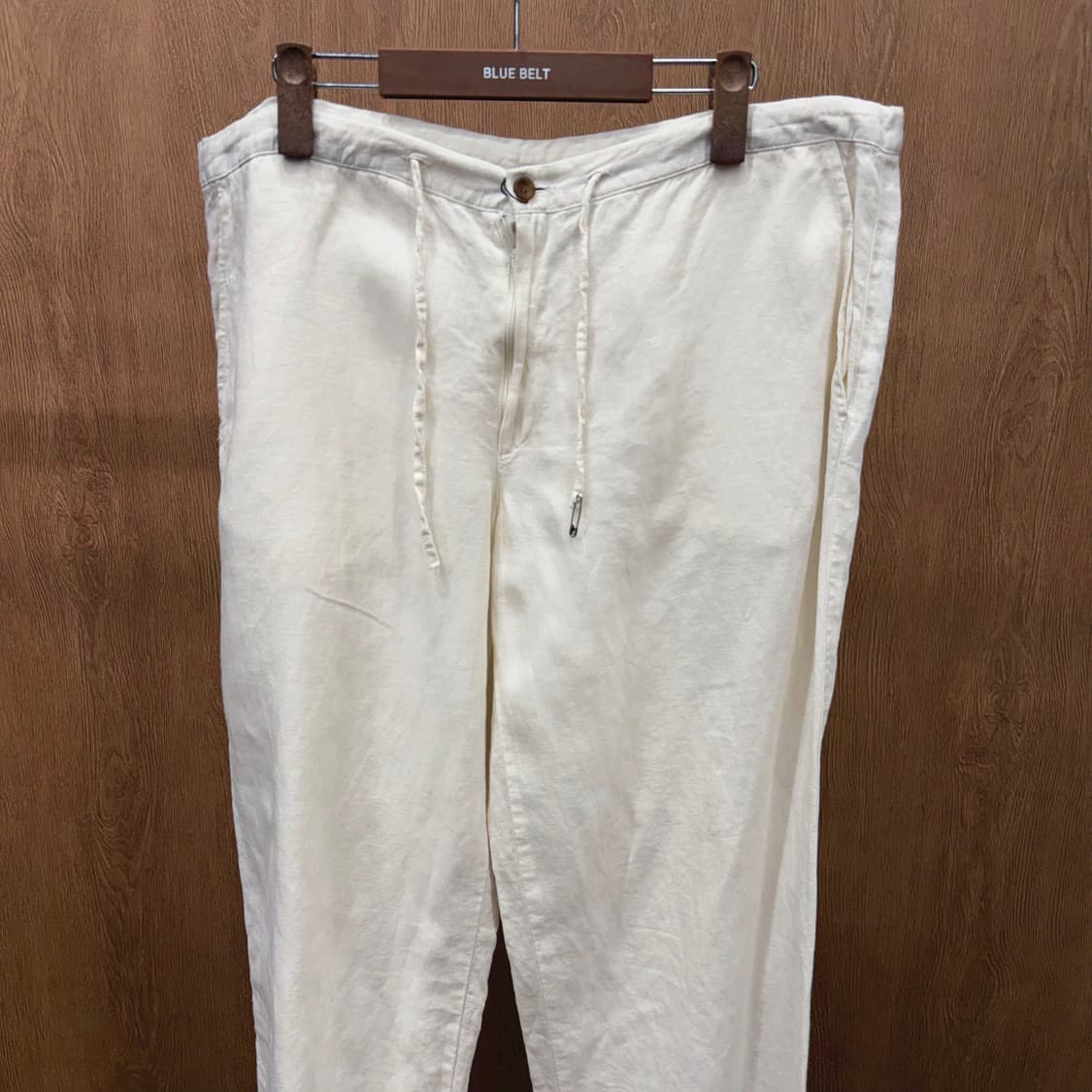 에트로 린넨 팬츠 허리 스트링 디테일 와이드 스트레이트핏 아이보리 상품이미지4