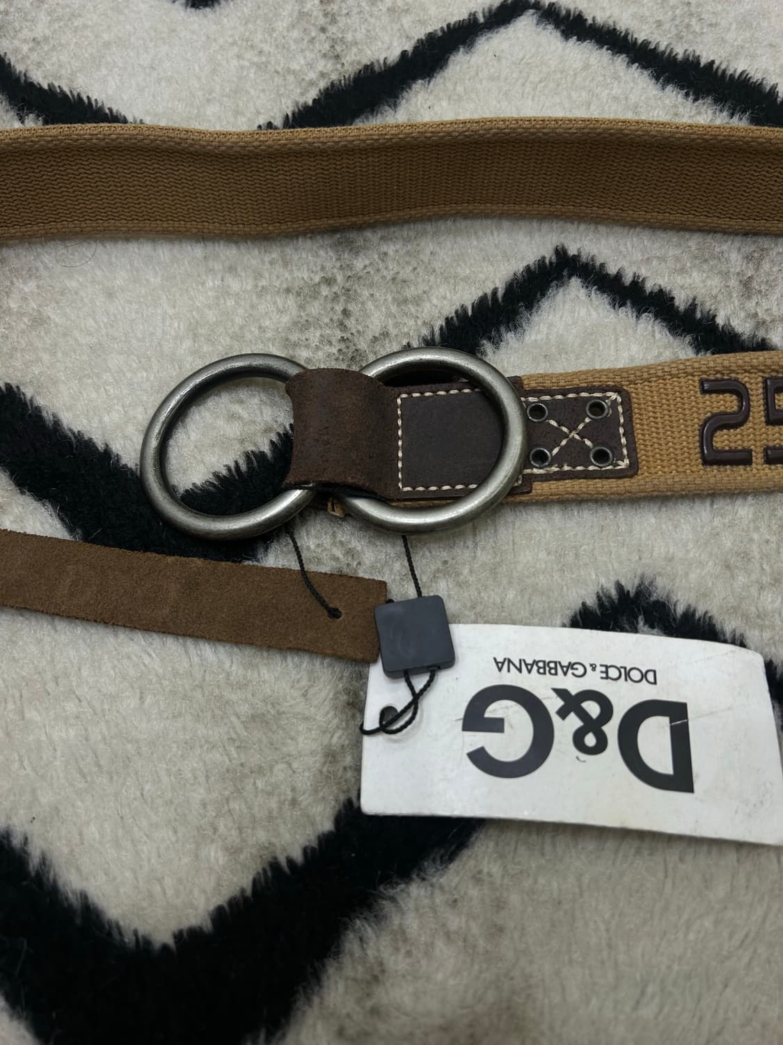 돌체가바나 캔버스 링 레더 벨크 상품이미지3