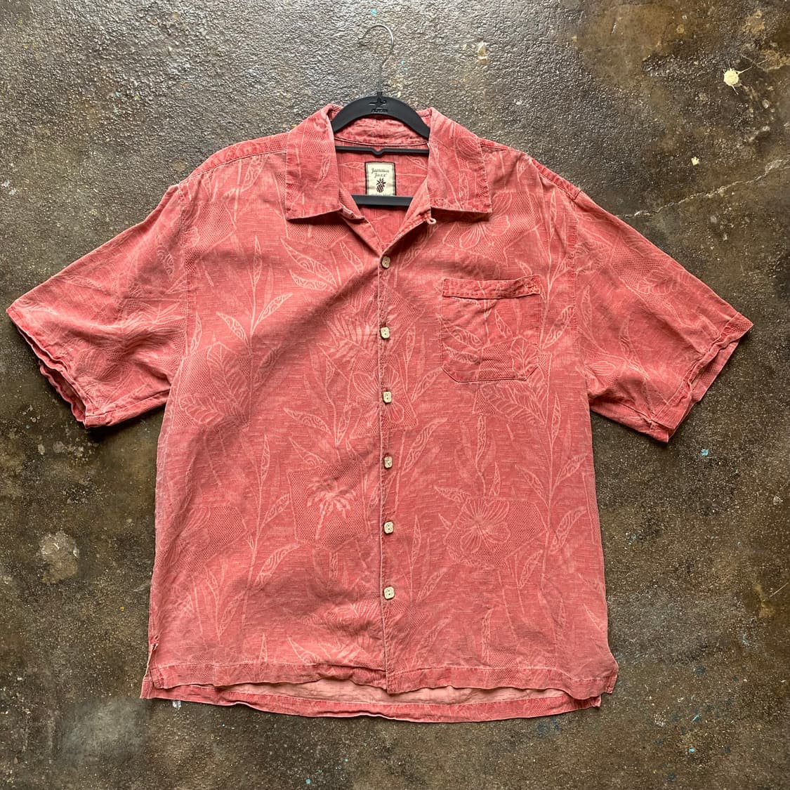 빈티지 코튼 셔츠 레드 패턴 상품이미지1