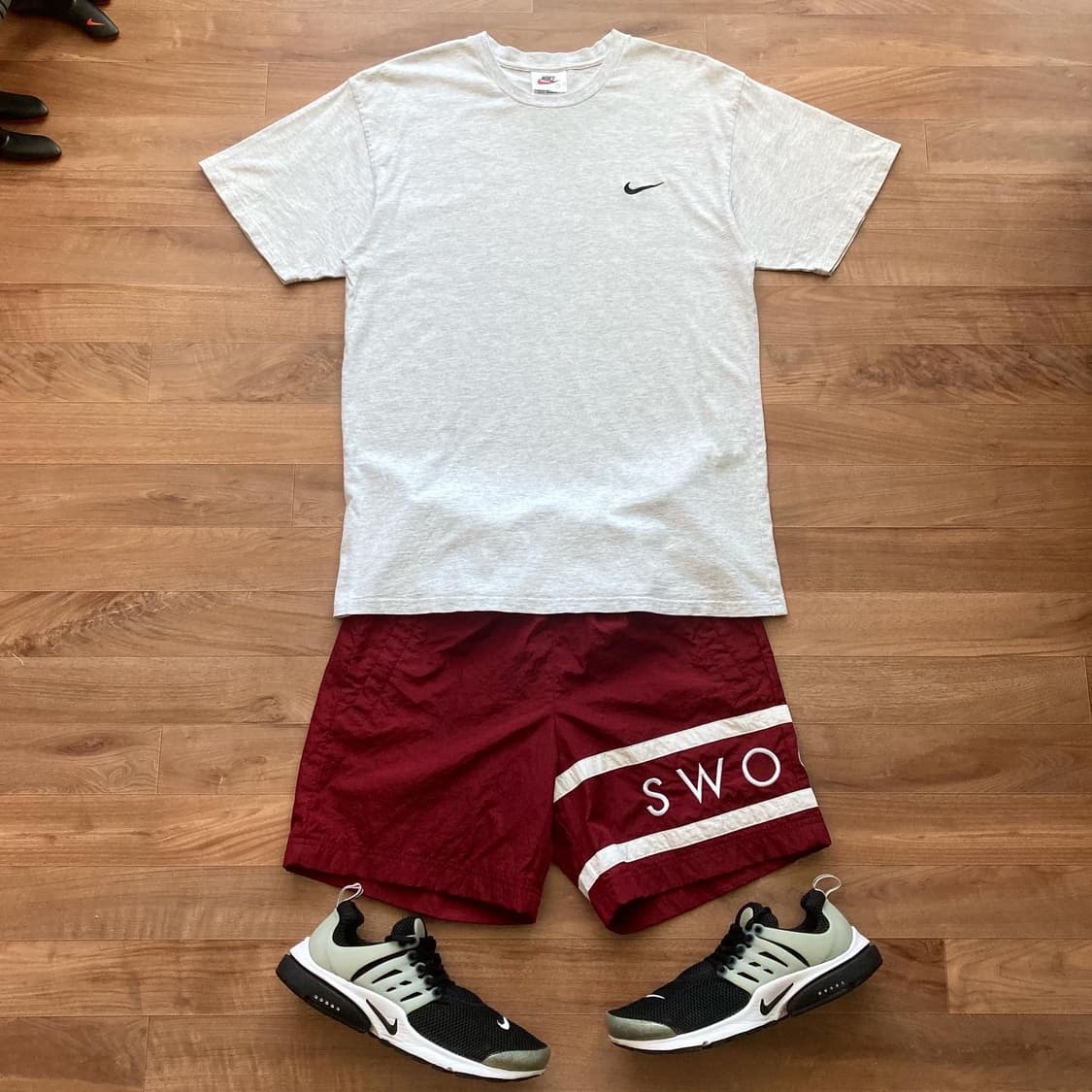 나이키 버건디 나일론 쇼츠 상품이미지7