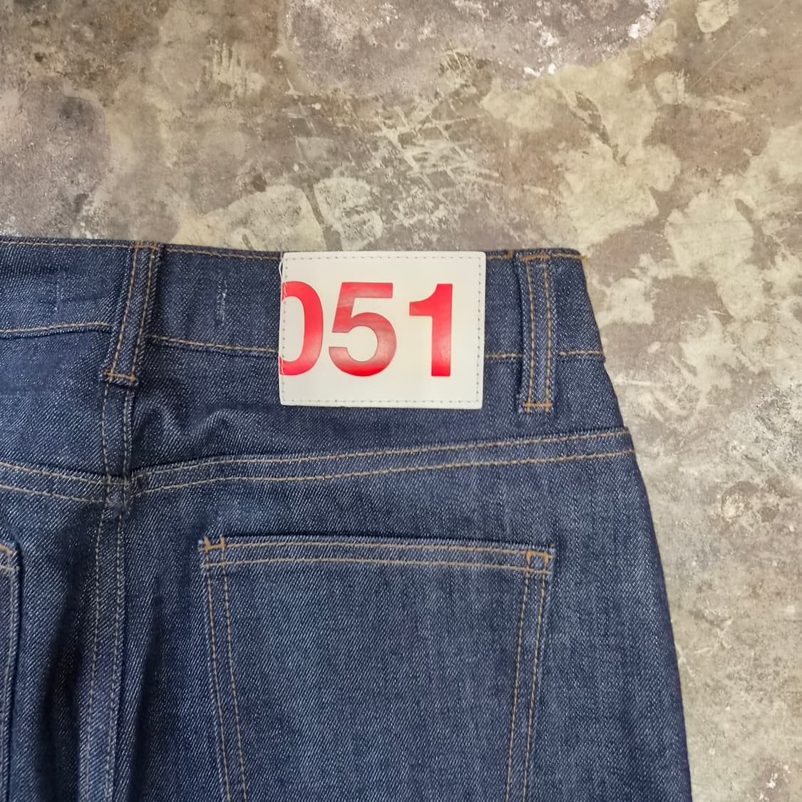 26) 플랙 로그 콘밀원단 하이라이즈 인디고 청바지 데님팬츠 상품이미지7