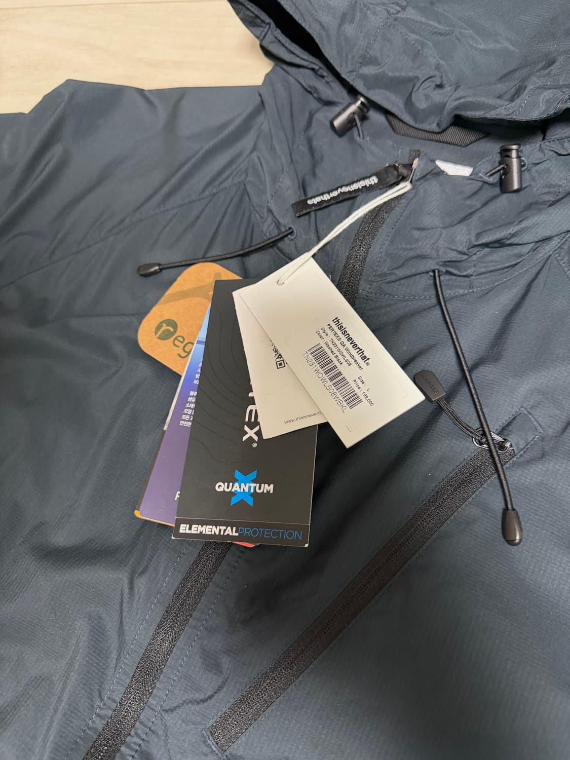 [L] 디스이즈네버댓 퍼텍스 QA 윈드브레이커 워시드 블랙 상품이미지3