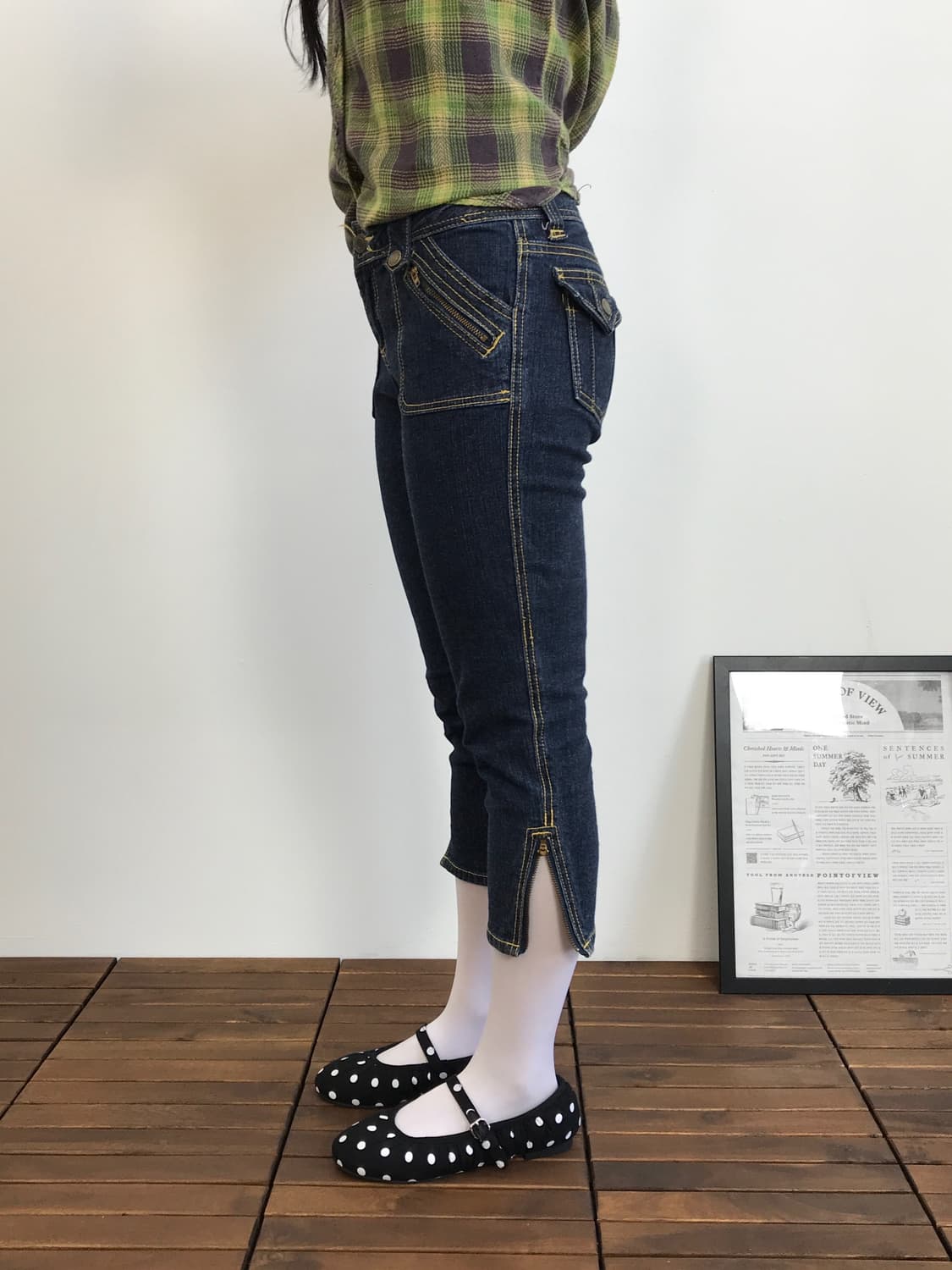Jpn Dark Denim Capri Pants 상품이미지2