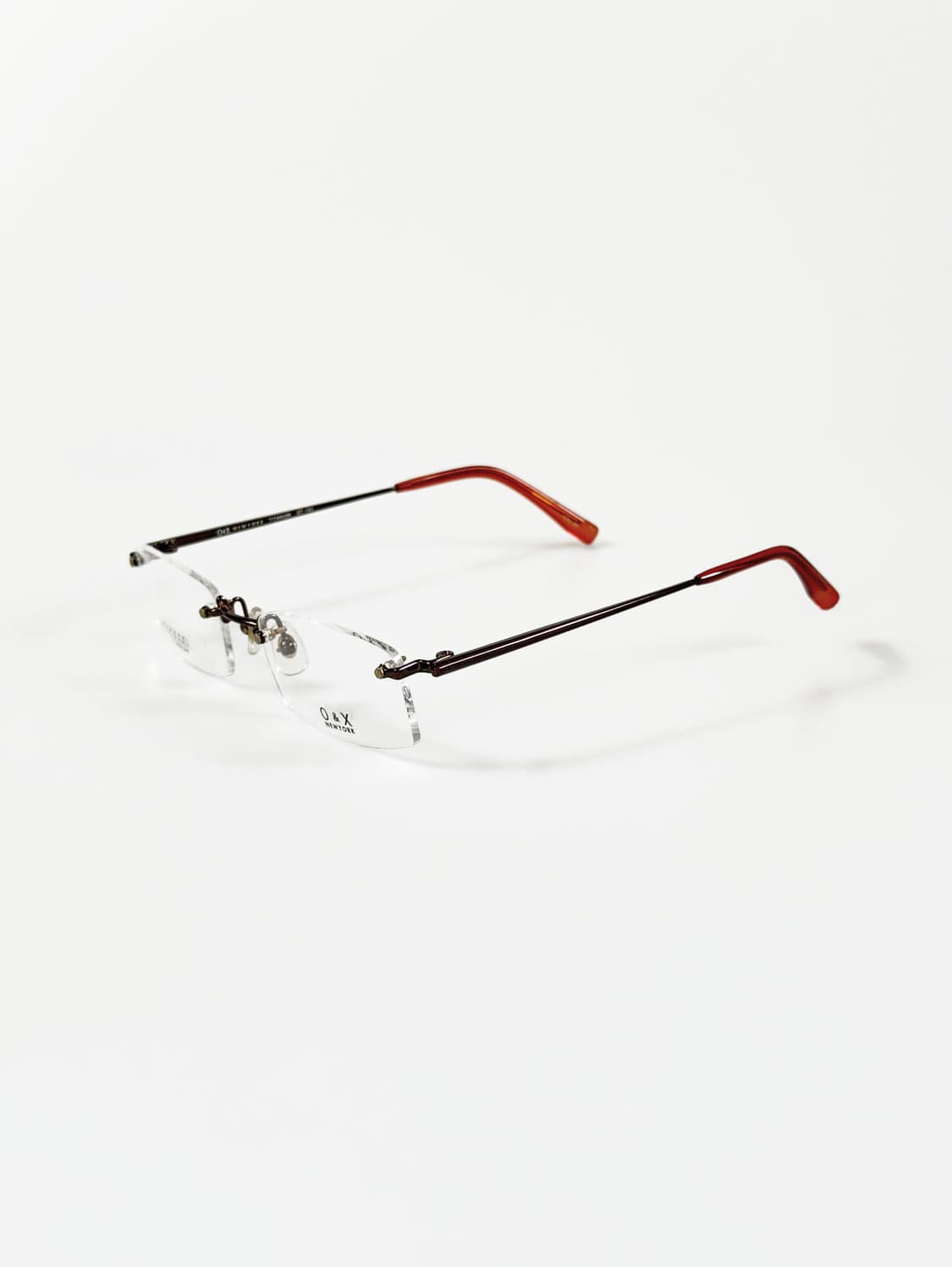 O&X NEWYORK 티타늄 무테 스퀘어 빈티지 안경 상품이미지3