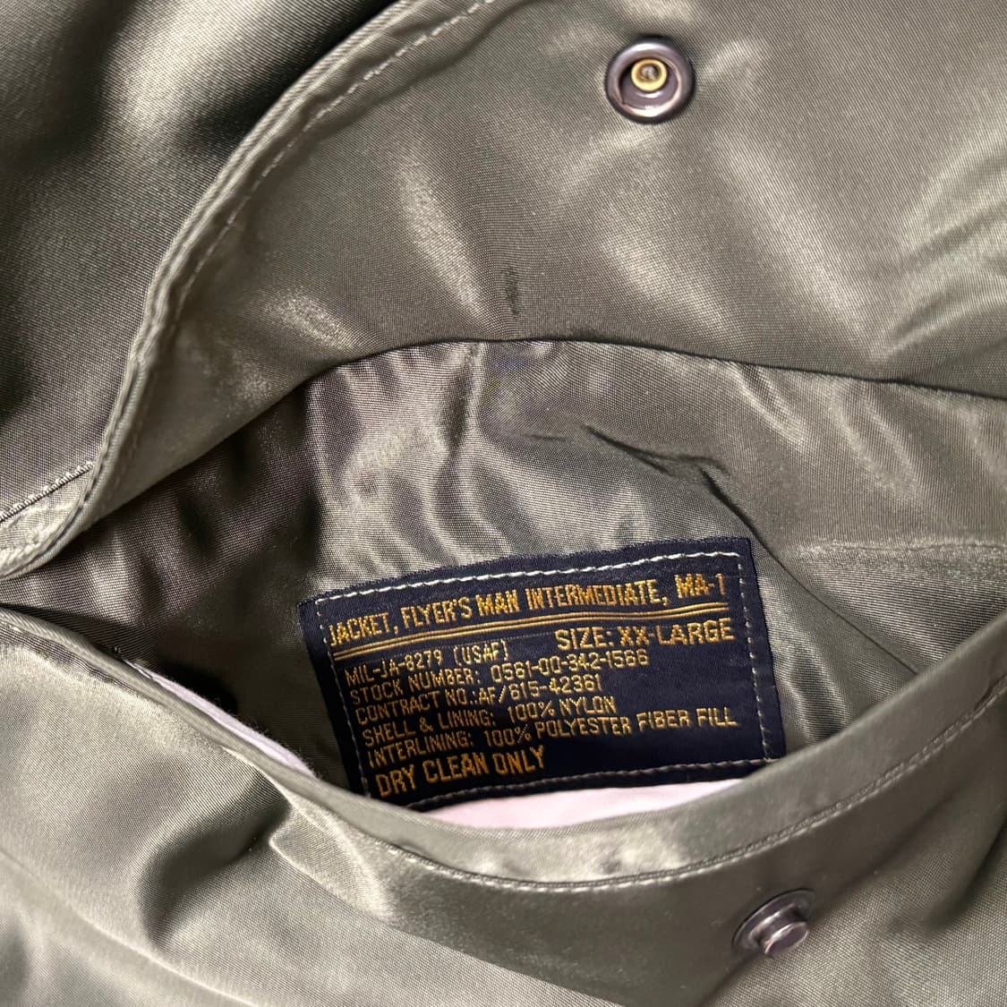 캡 클로딩 오리지널 MA-1 플라이트 자켓, XXL 상품이미지4
