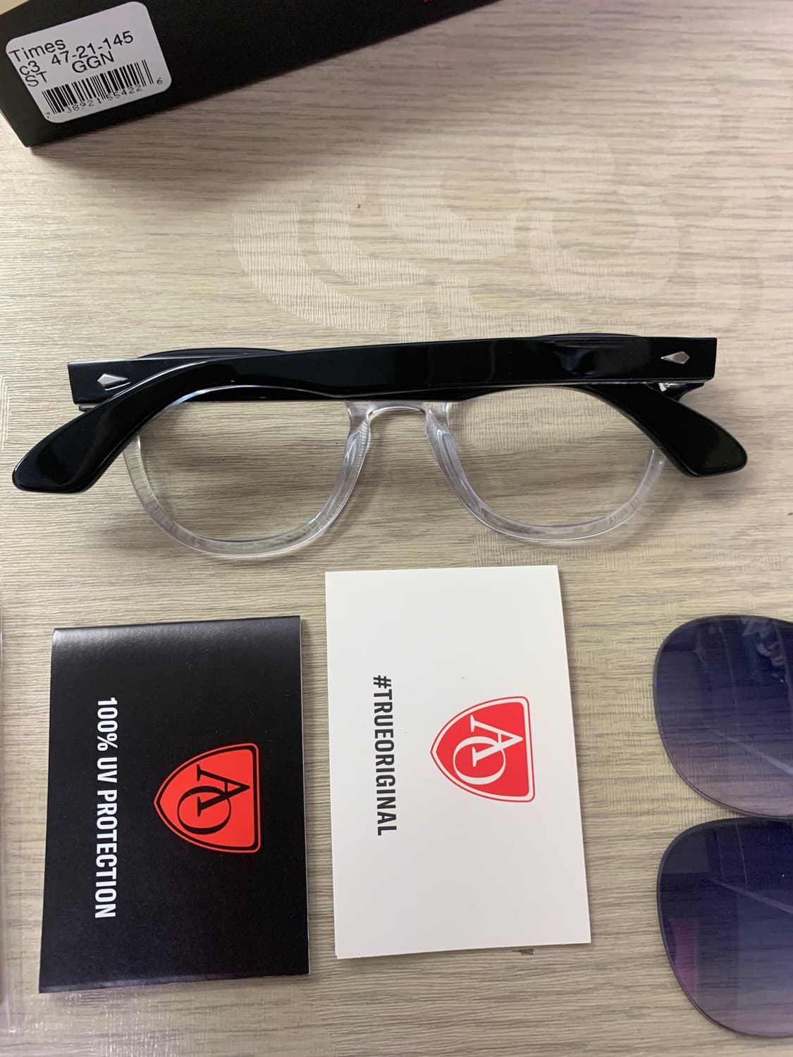 [47] 아메리칸 옵티컬 블랙크리스탈 미사용 선글렌즈 상품이미지6