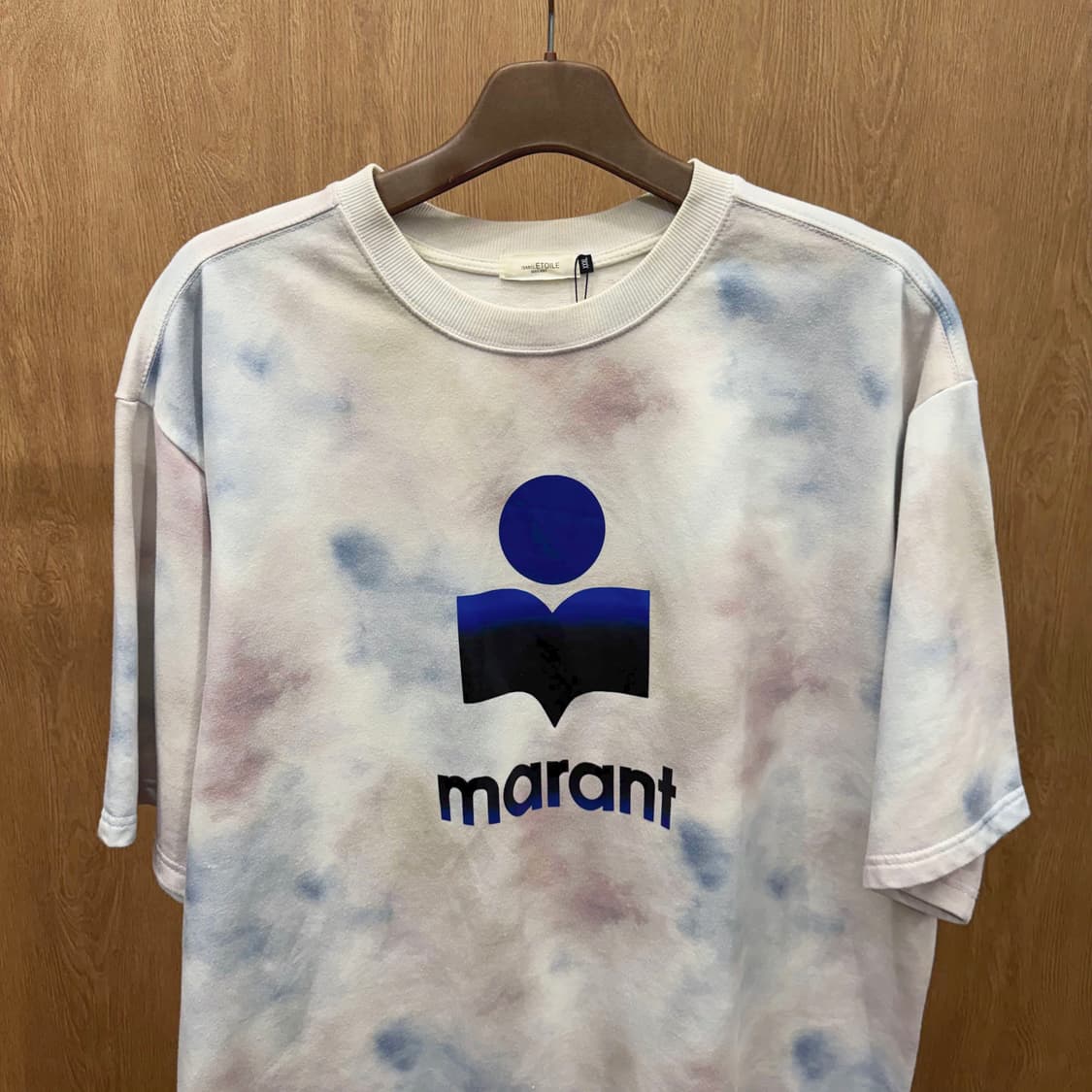 이자벨마랑 에뚜왈 라운드넥 반팔 티셔츠 타이다이 워싱 로고 프린팅 파스텔 상품이미지4