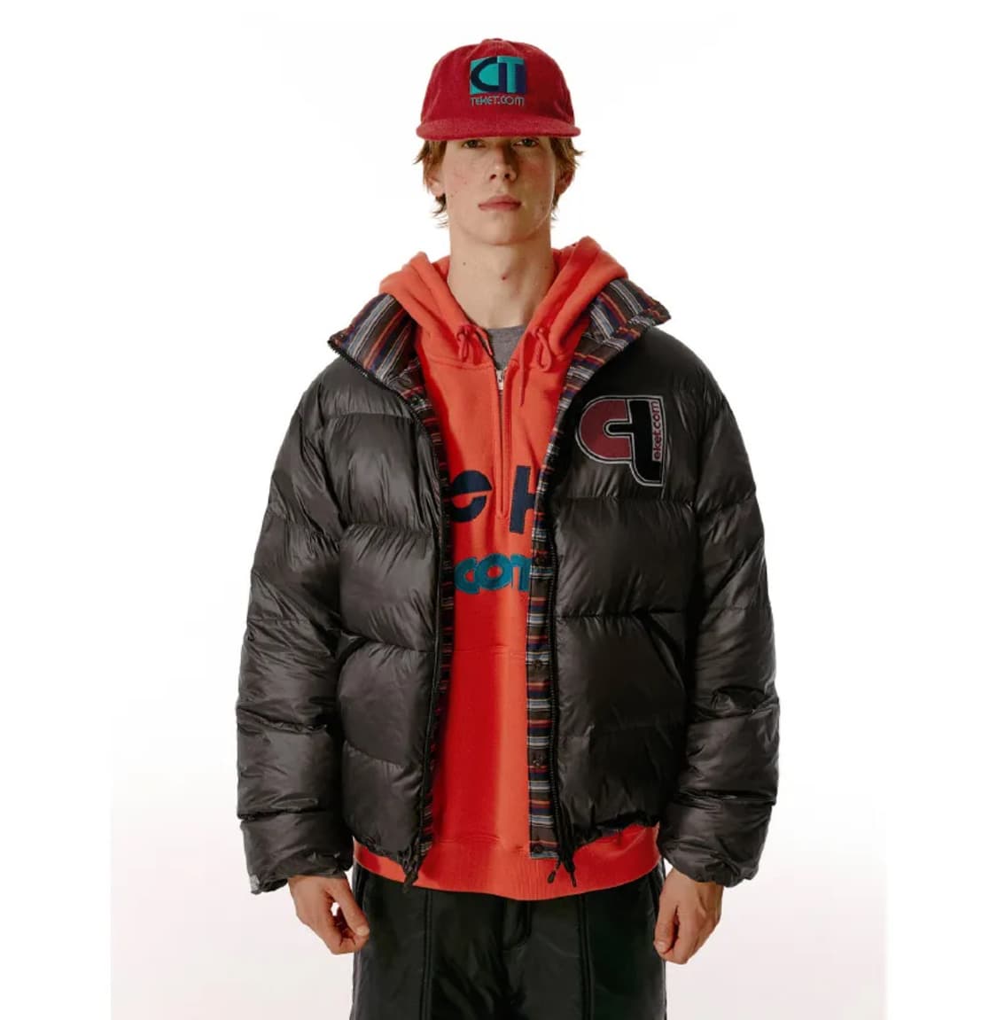 테켓 리버시블 다운 자켓 패딩 브라운 색상 s사이즈  상품이미지2