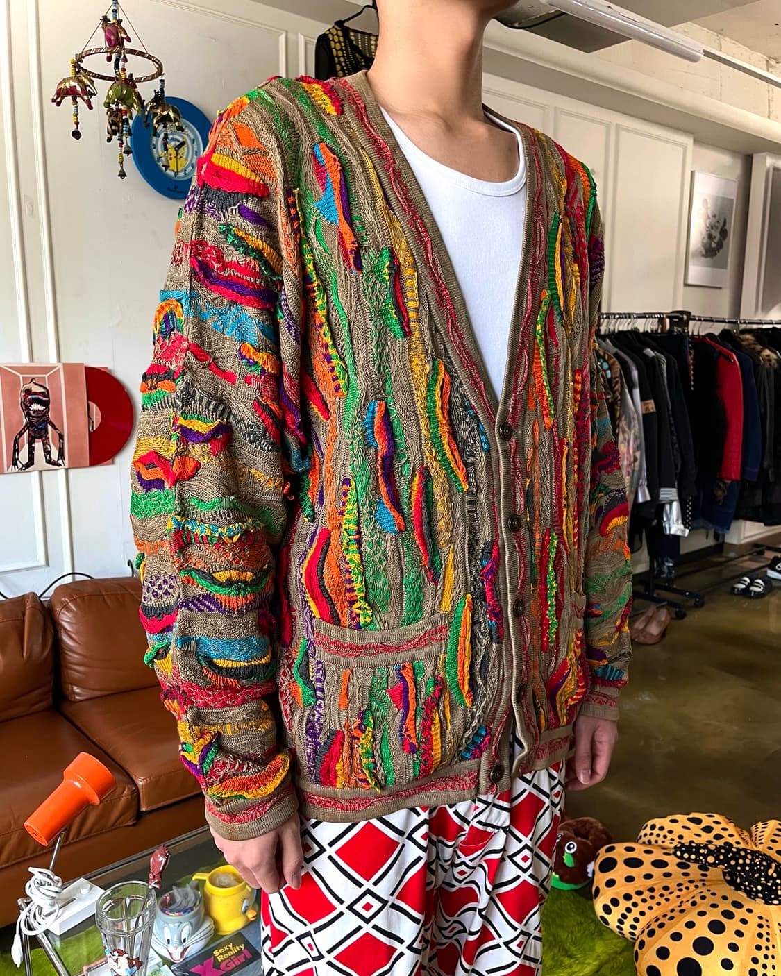 1990s COOGI Original Cable Knit Cardigan 상품이미지2